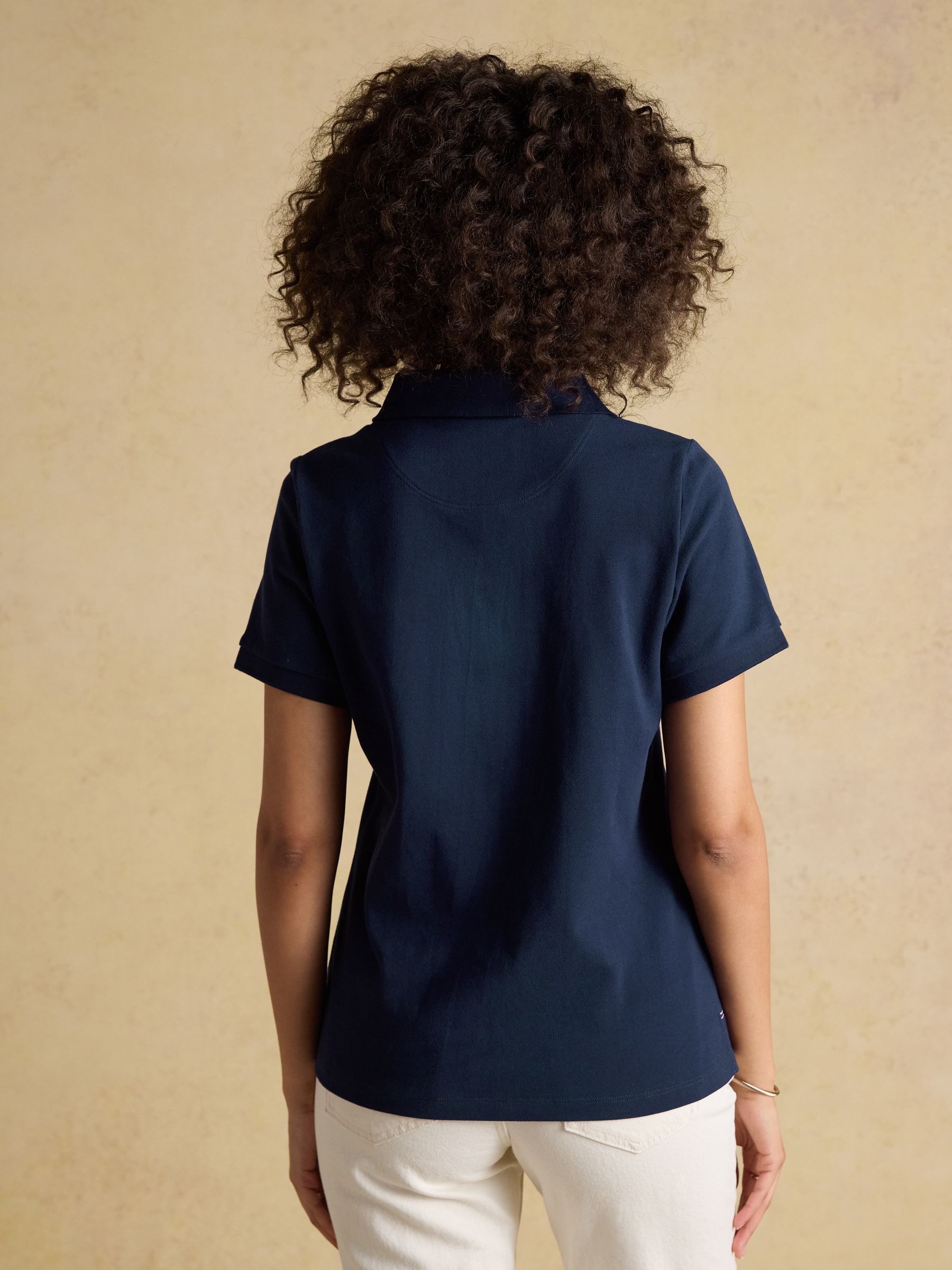 Woody Navy Cotton Pique Short Sleeve Polo Shirt - Image 2 of 10