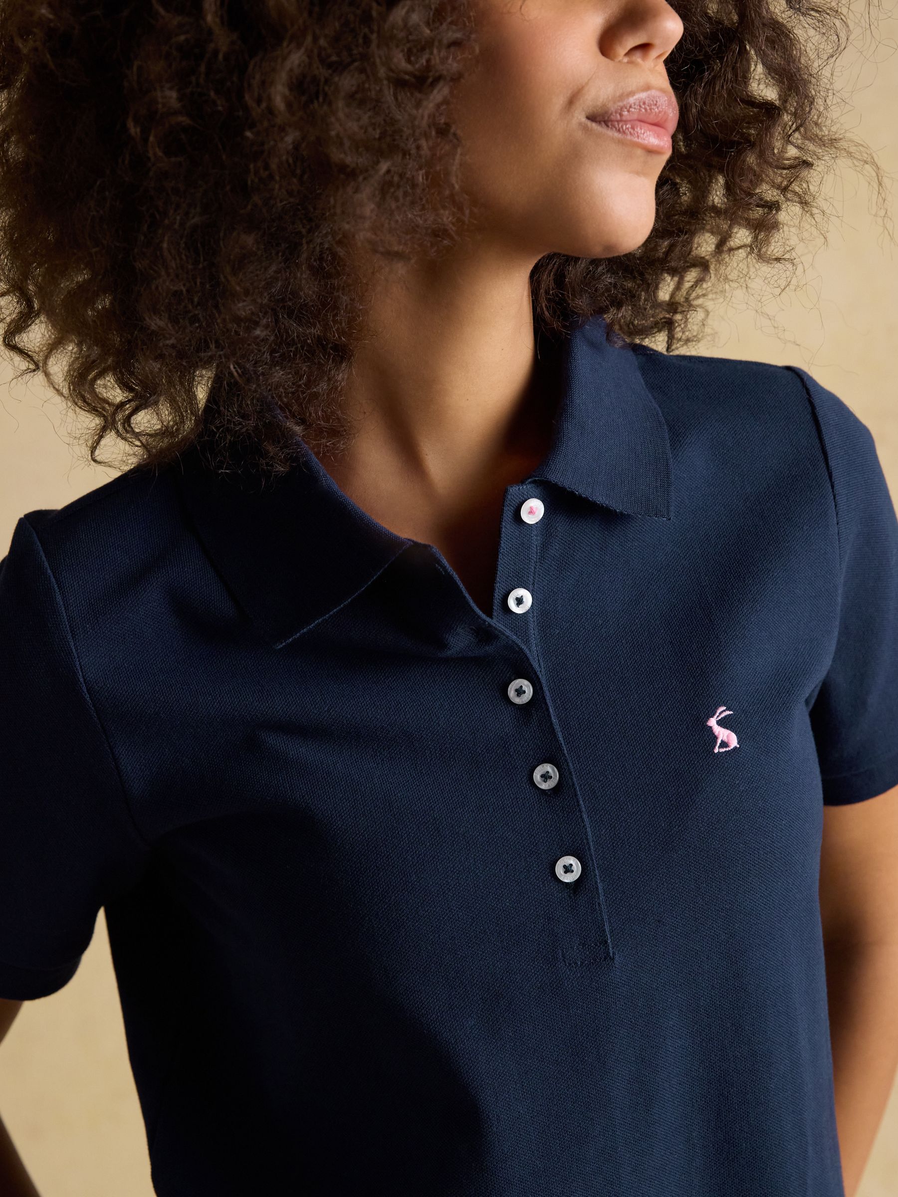 Woody Navy Cotton Pique Short Sleeve Polo Shirt - Image 3 of 10