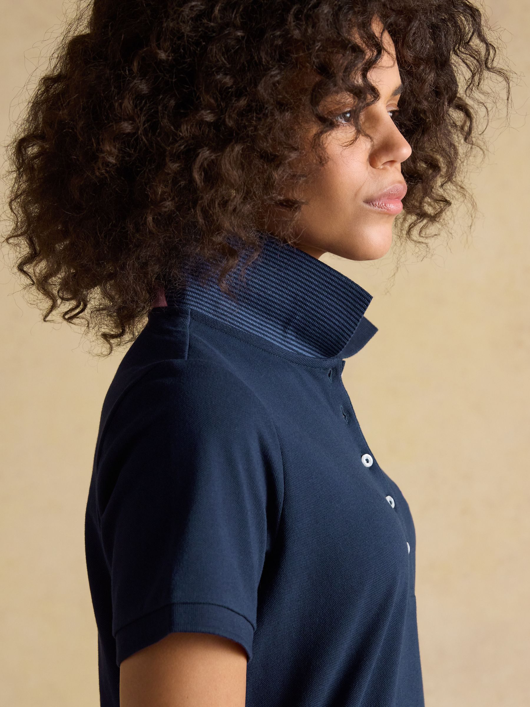 Woody Navy Cotton Pique Short Sleeve Polo Shirt - Image 4 of 10