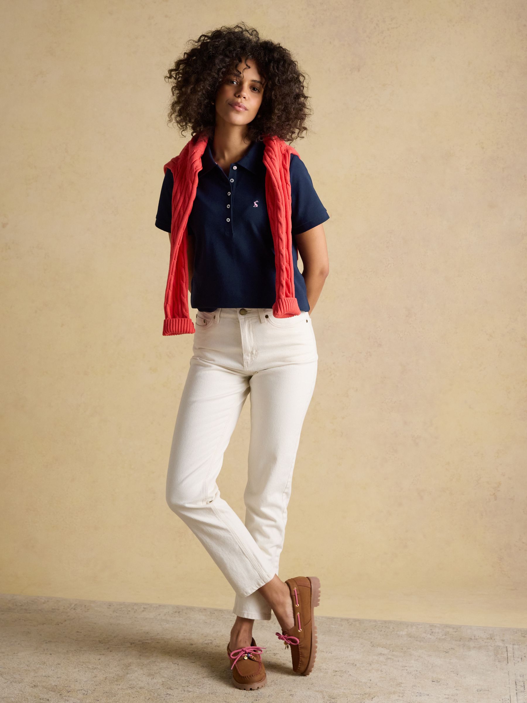 Woody Navy Cotton Pique Short Sleeve Polo Shirt - Image 9 of 10