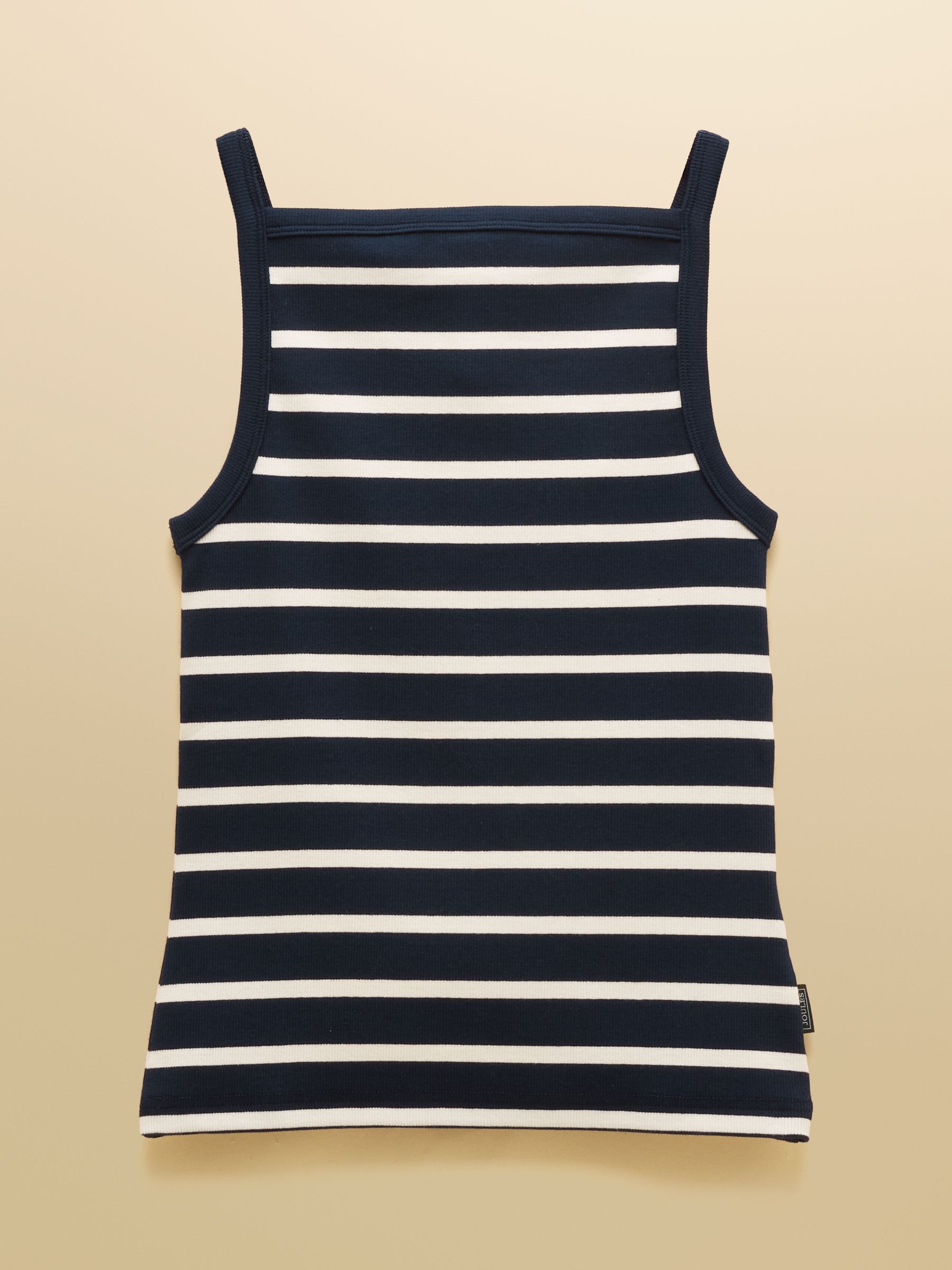 Gia Navy & White Striped Square Neck Ribbed Vest - Image 7 of 7