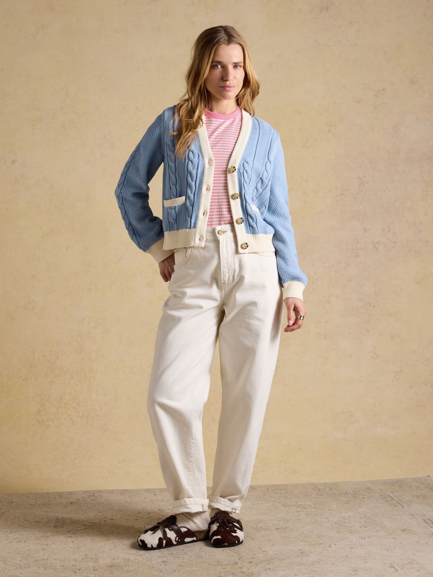 Erin Pink Stripe Short Sleeve Jersey T-Shirt - Image 6 of 8