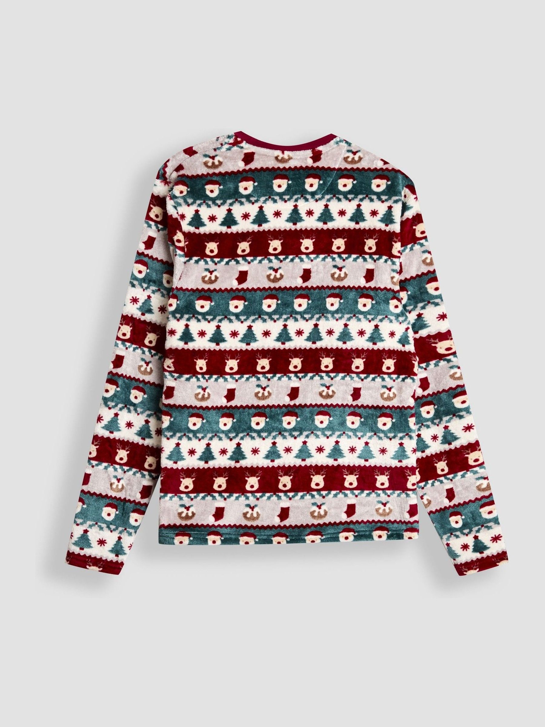 Multi Men's Christmas Fair Isle Fleece Pyjamas Set - Image 3 of 6