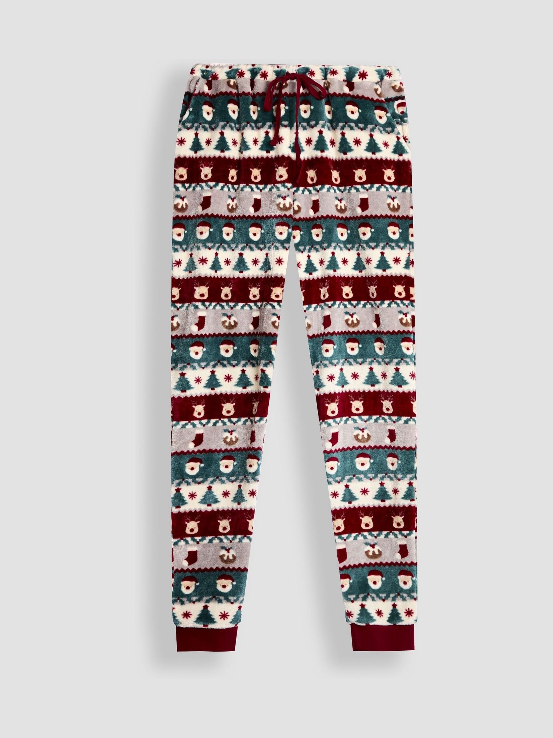Multi Men's Christmas Fair Isle Fleece Pyjamas Set - Image 4 of 6