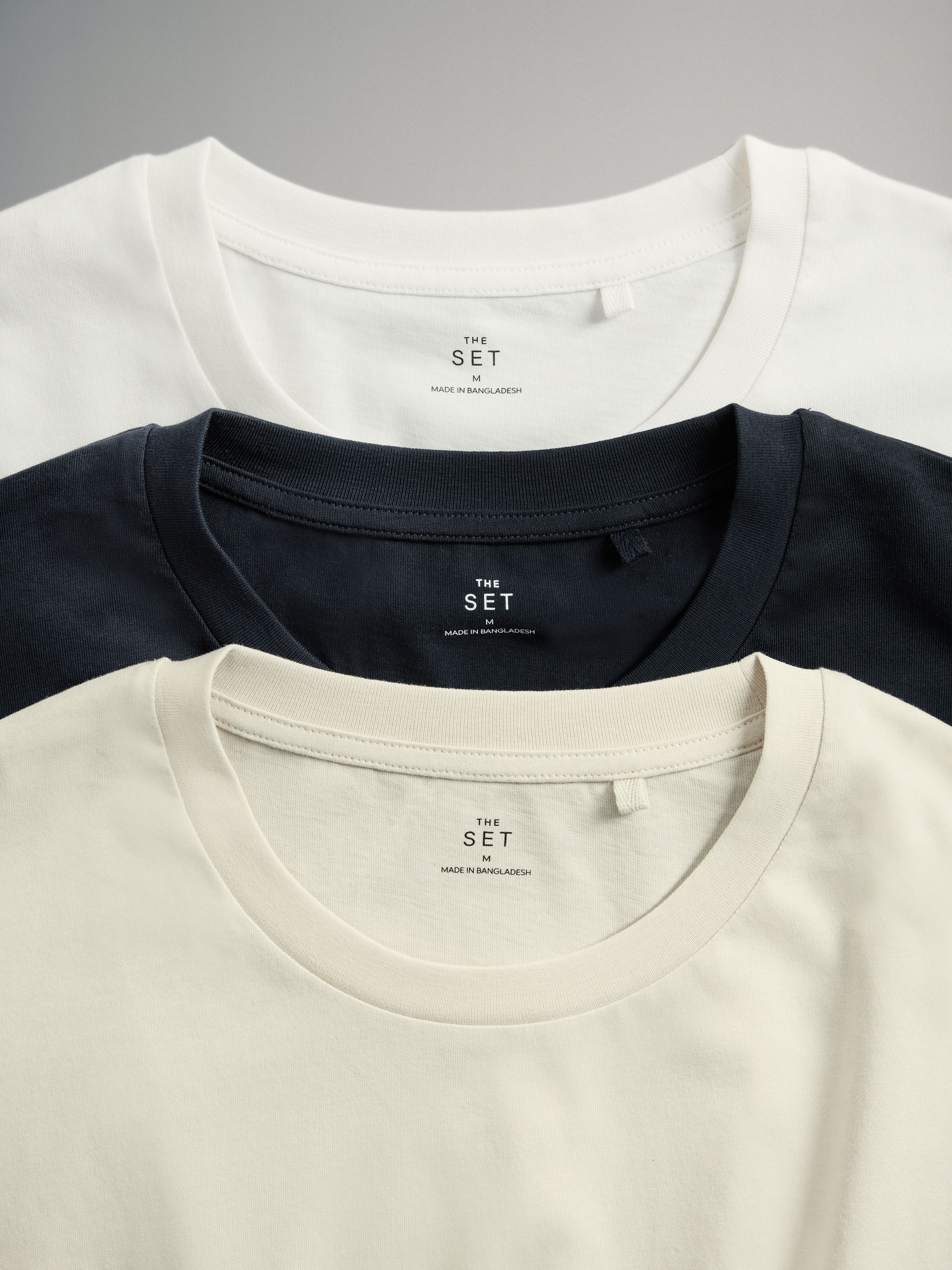 Cream/Grey/Blue 3 Pack Jersey T-Shirt and Flannel Pyjamas - Image 6 of 6