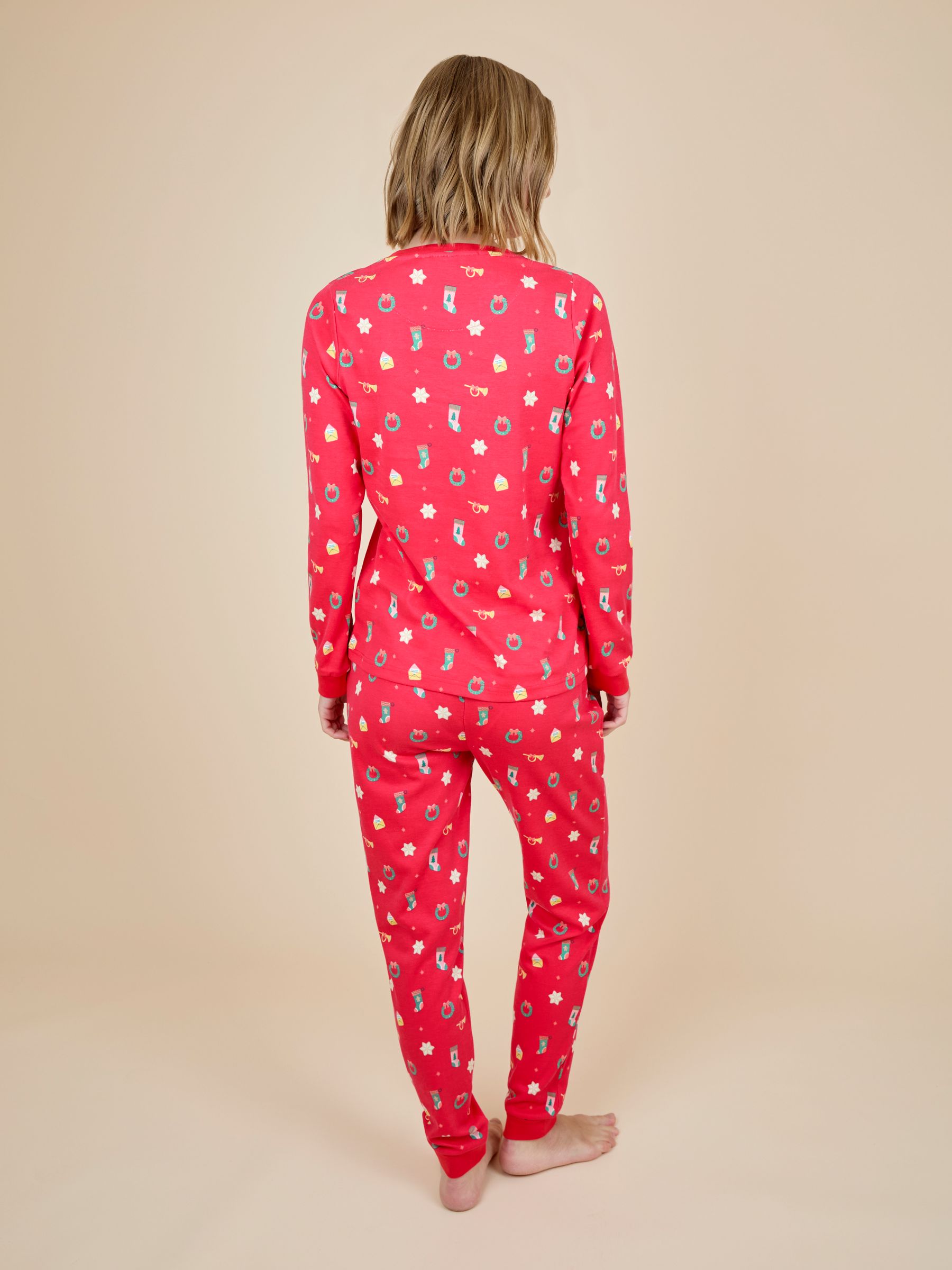 Red Womens Jersey Pyjamas Set - Image 2 of 5
