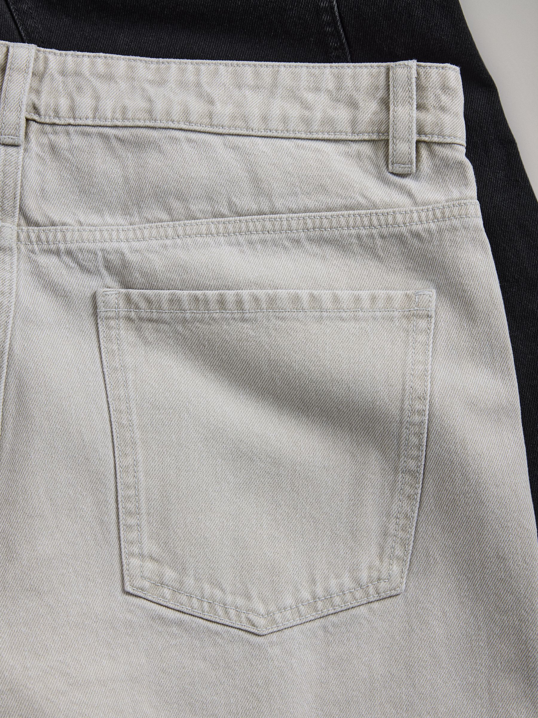 2 Pack Straight Leg Jeans Grey/Black - Image 5 of 5