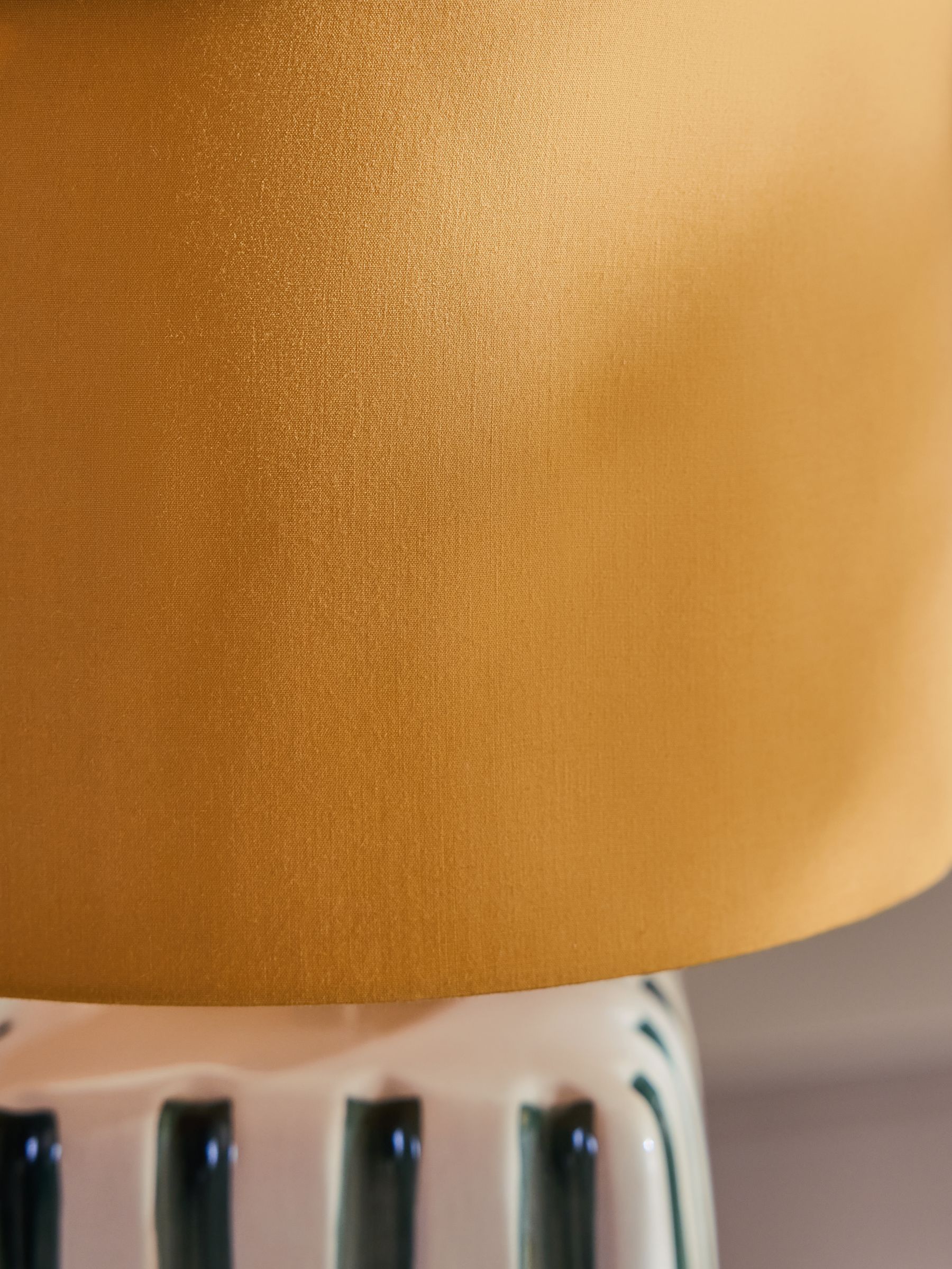 Orange/White Ceramic Stripe Table Light - Image 4 of 6