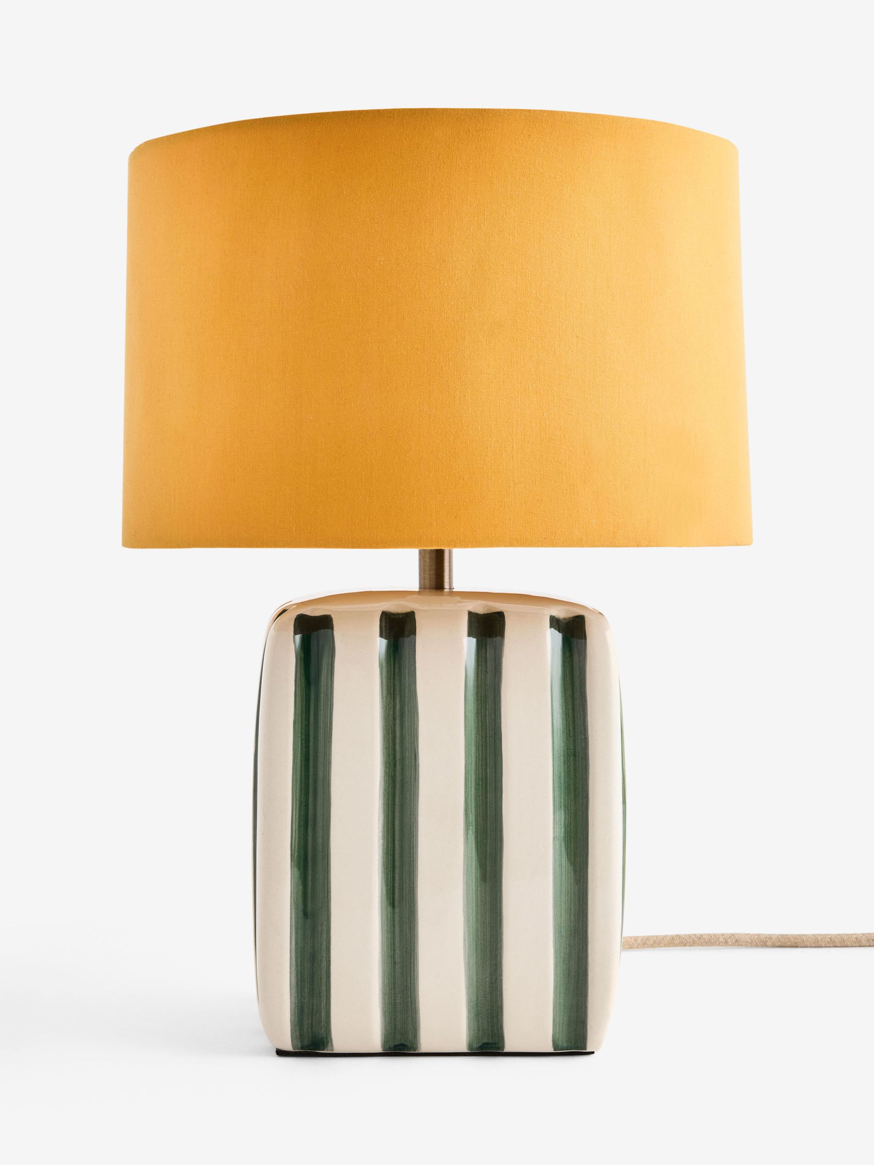 Orange/White Ceramic Stripe Table Light - Image 6 of 6