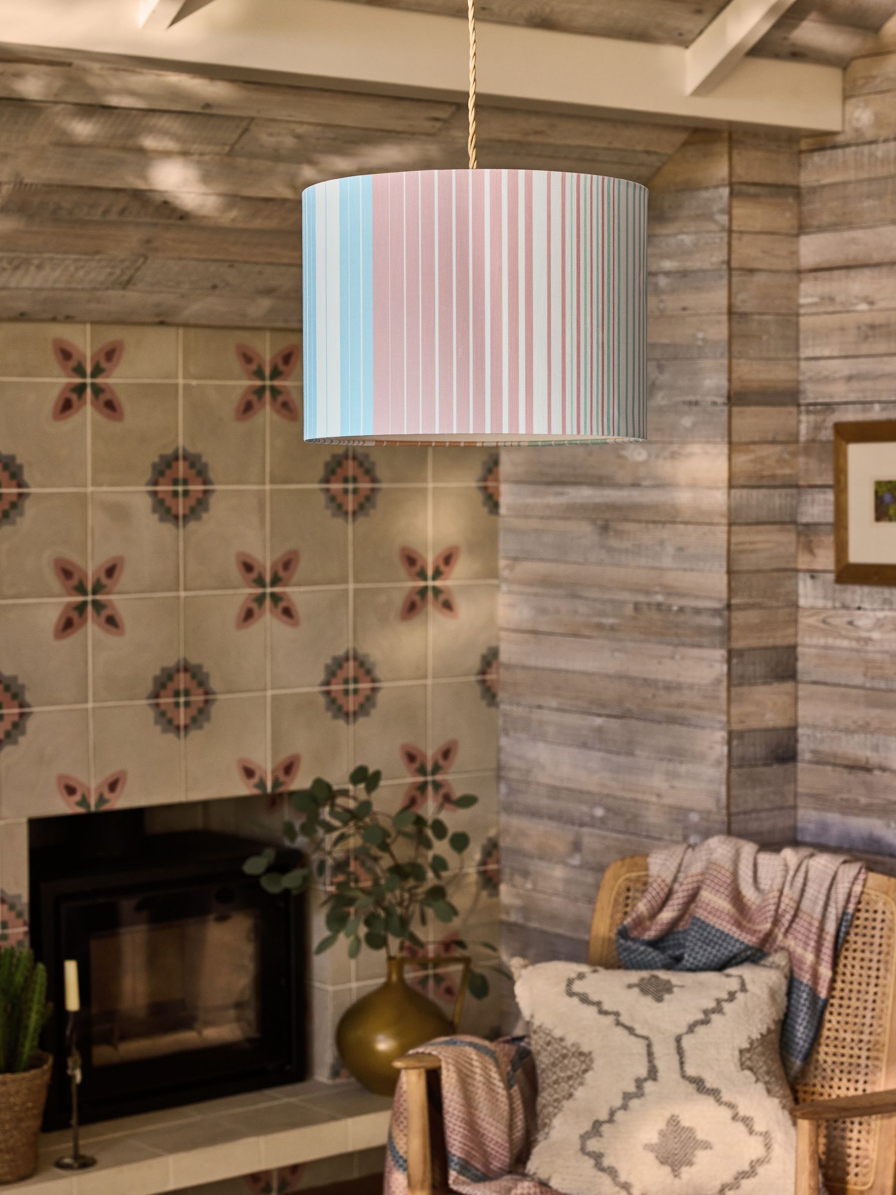 Multi Colour Stripe Easy Fit Light Shade - Image 2 of 8
