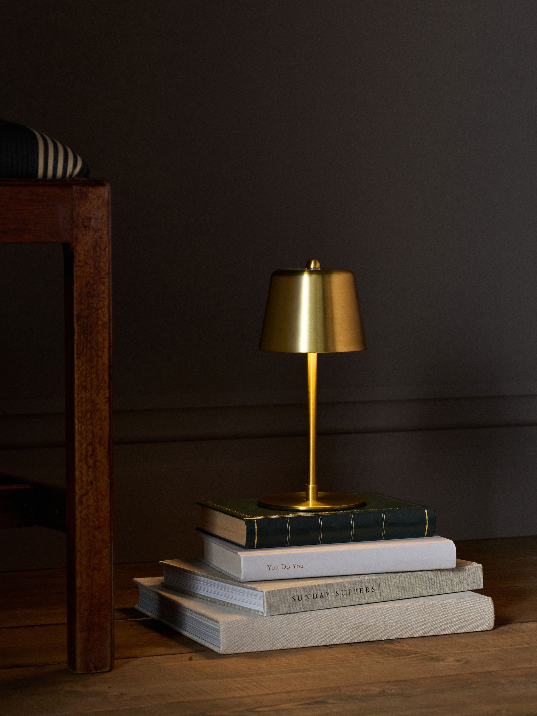 2 Pack Brass Rechargeable Table Lamps - Image 2 of 10