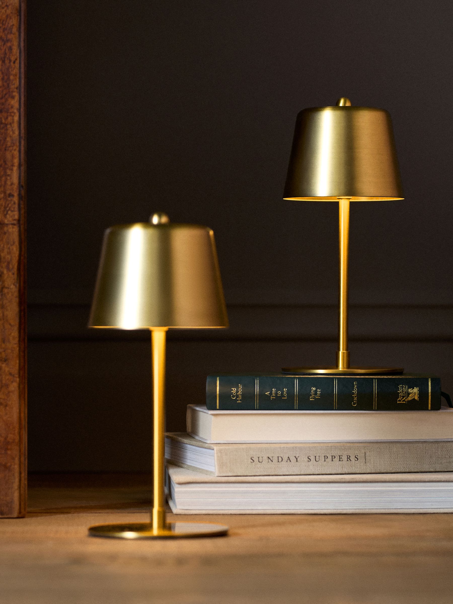 2 Pack Brass Rechargeable Table Lamps - Image 3 of 10