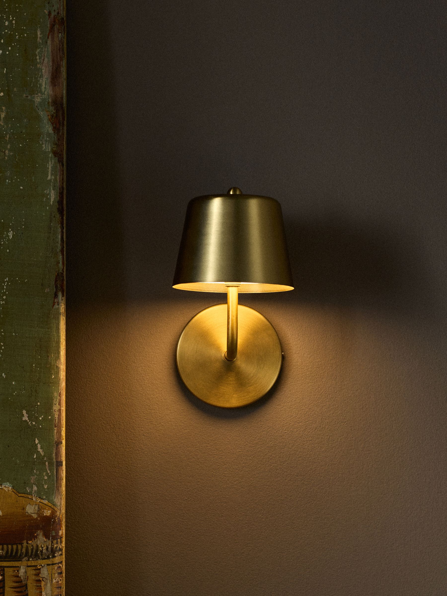 2 Pack Brass Rechargeable Wall Lights - Image 1 of 5