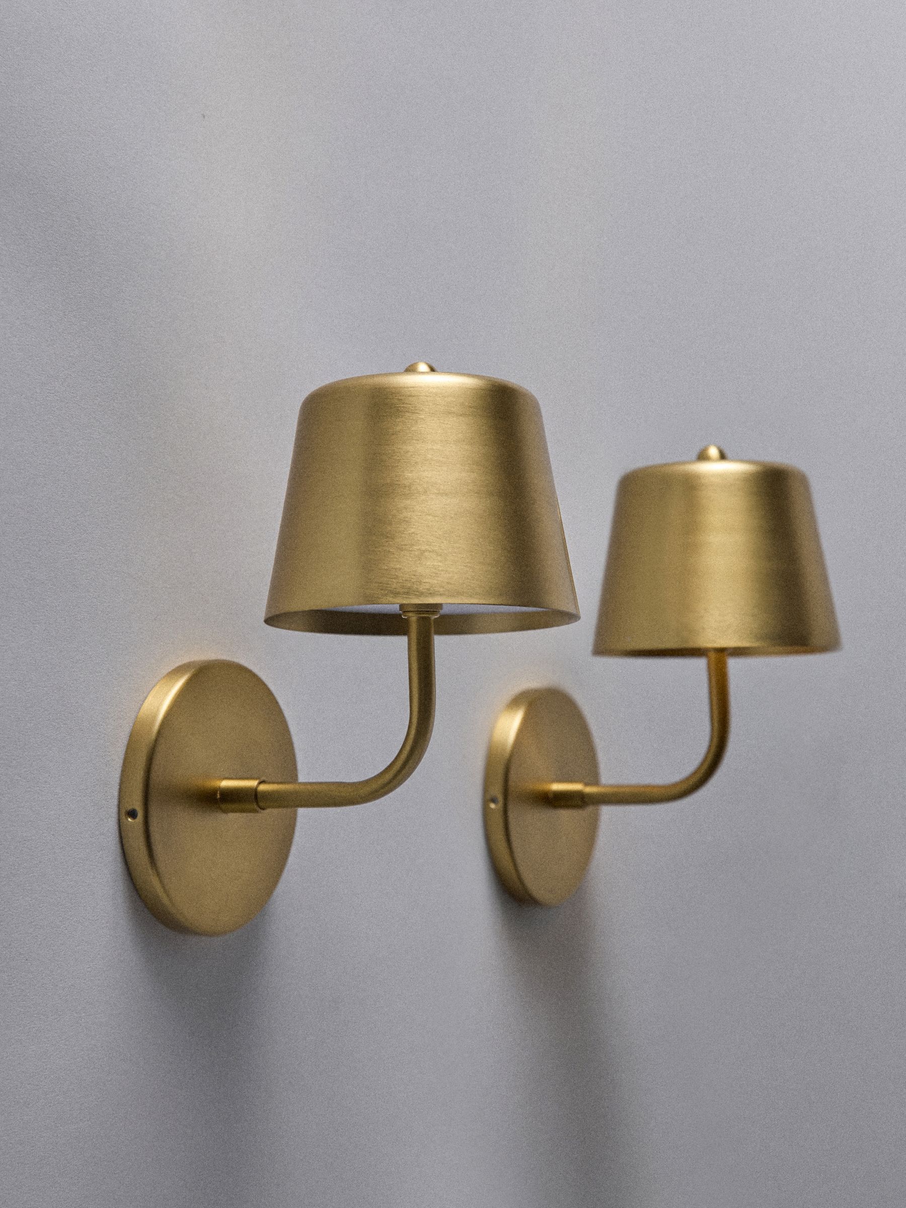 2 Pack Brass Rechargeable Wall Lights - Image 3 of 5