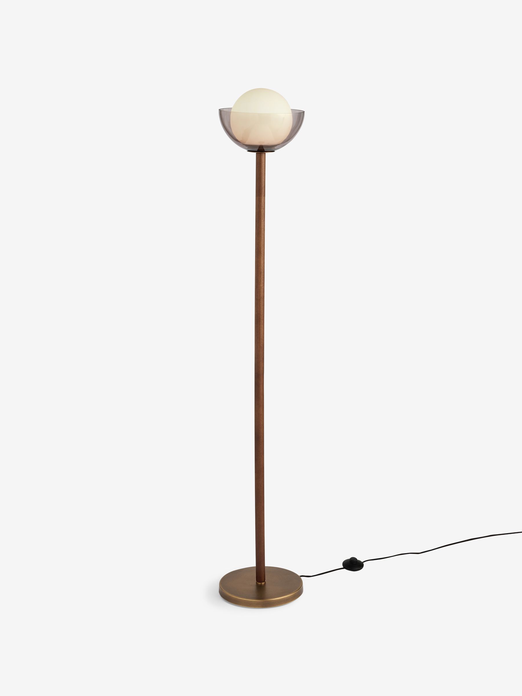 Layla Floor Lamp in Dark Wood - Image 2 of 2