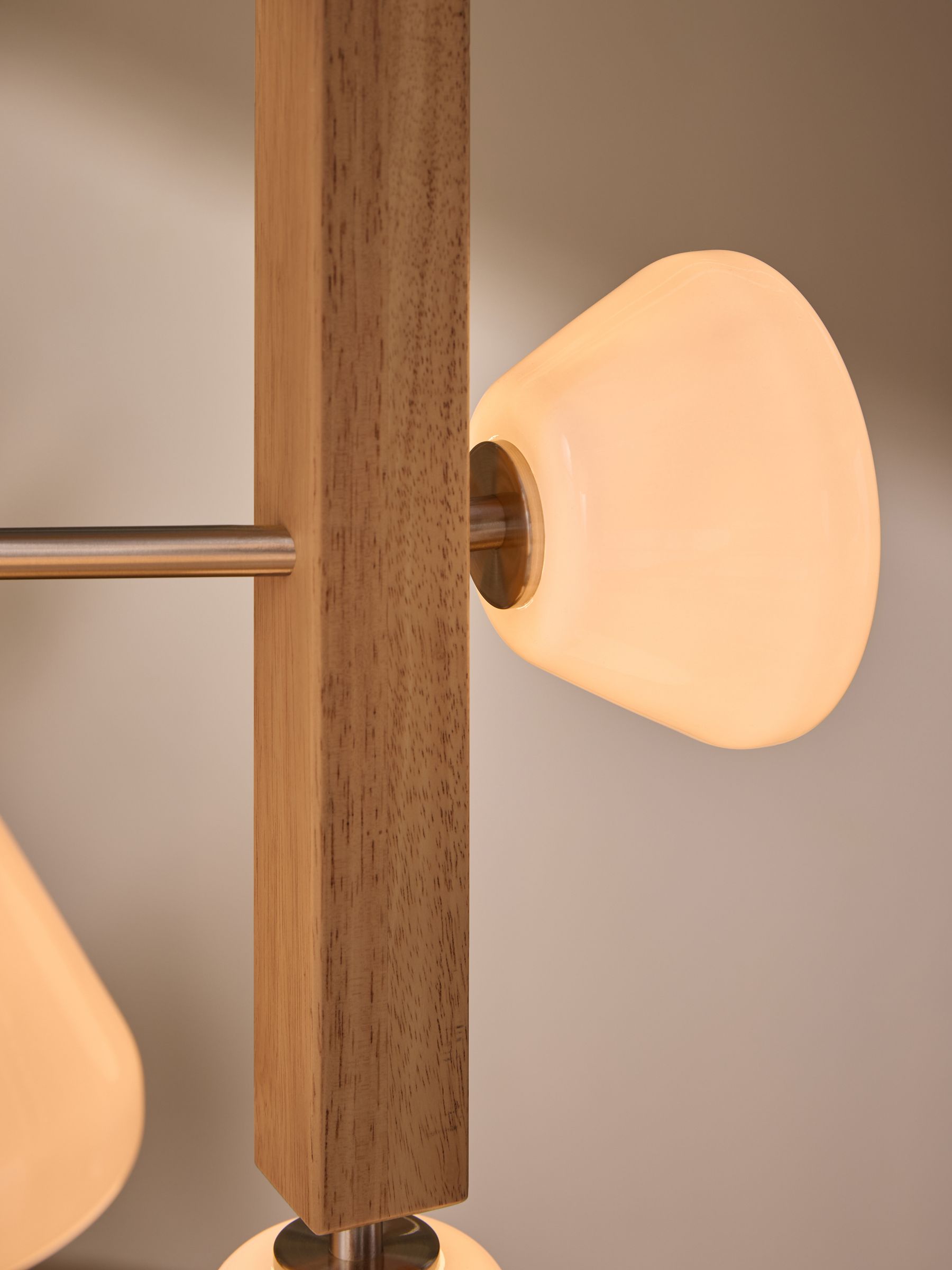 Light Wood Cillian Cluster Pendant Light - Image 3 of 5