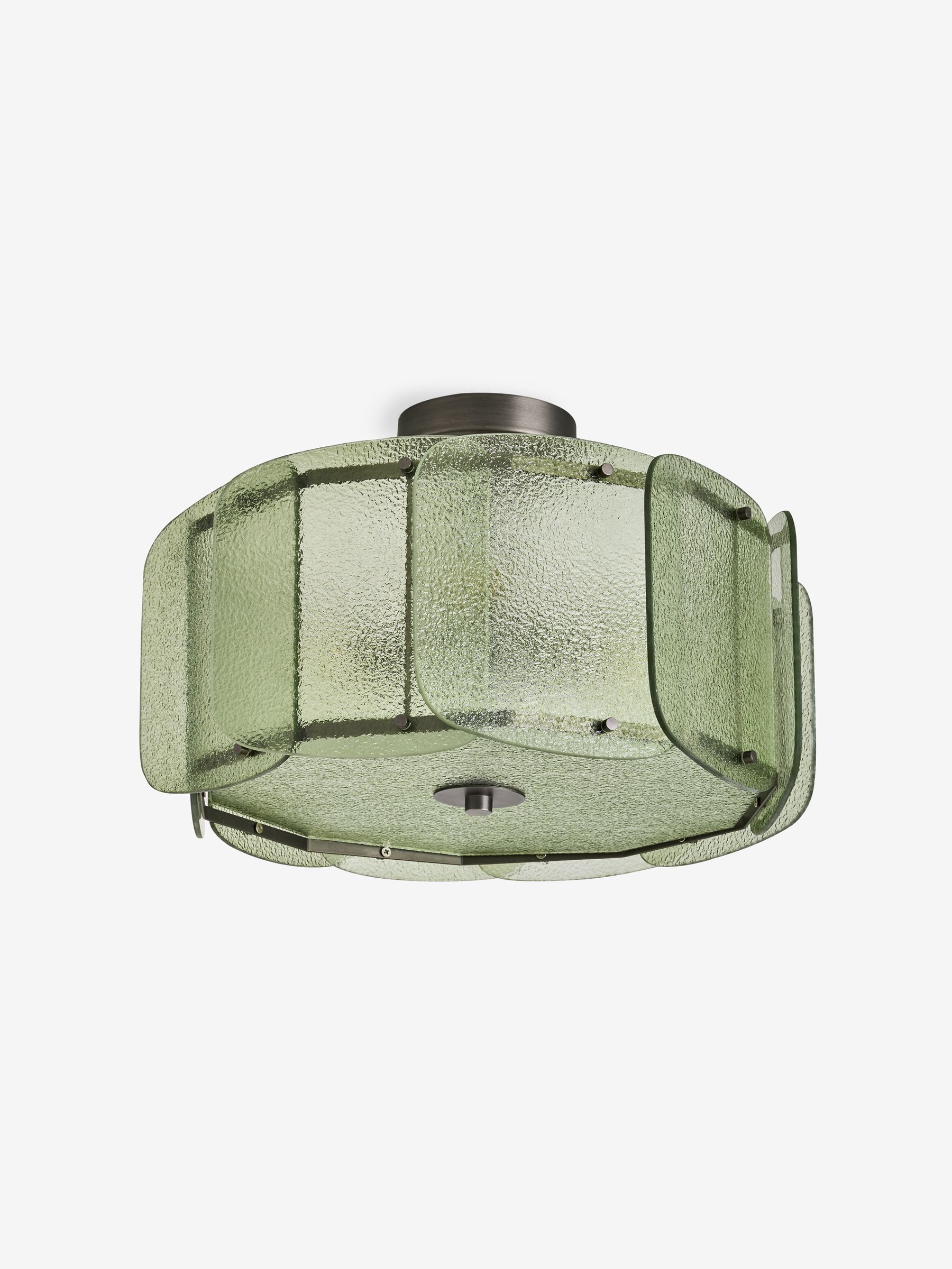 Sacha Flush Pendant Light in Silver/Green - Image 5 of 5
