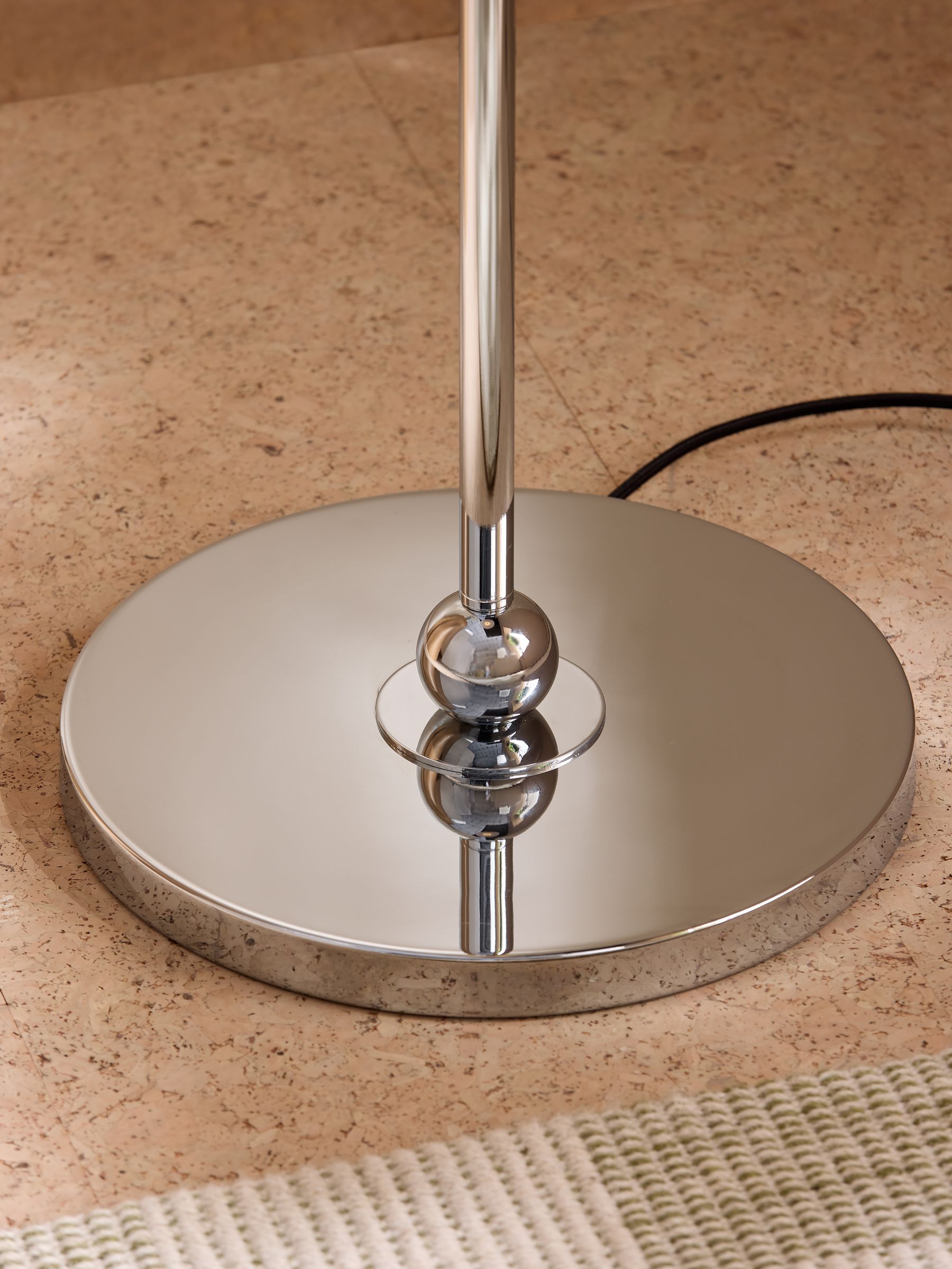 Jolene Floor Lamp in Silver/Rust Brown - Image 2 of 4