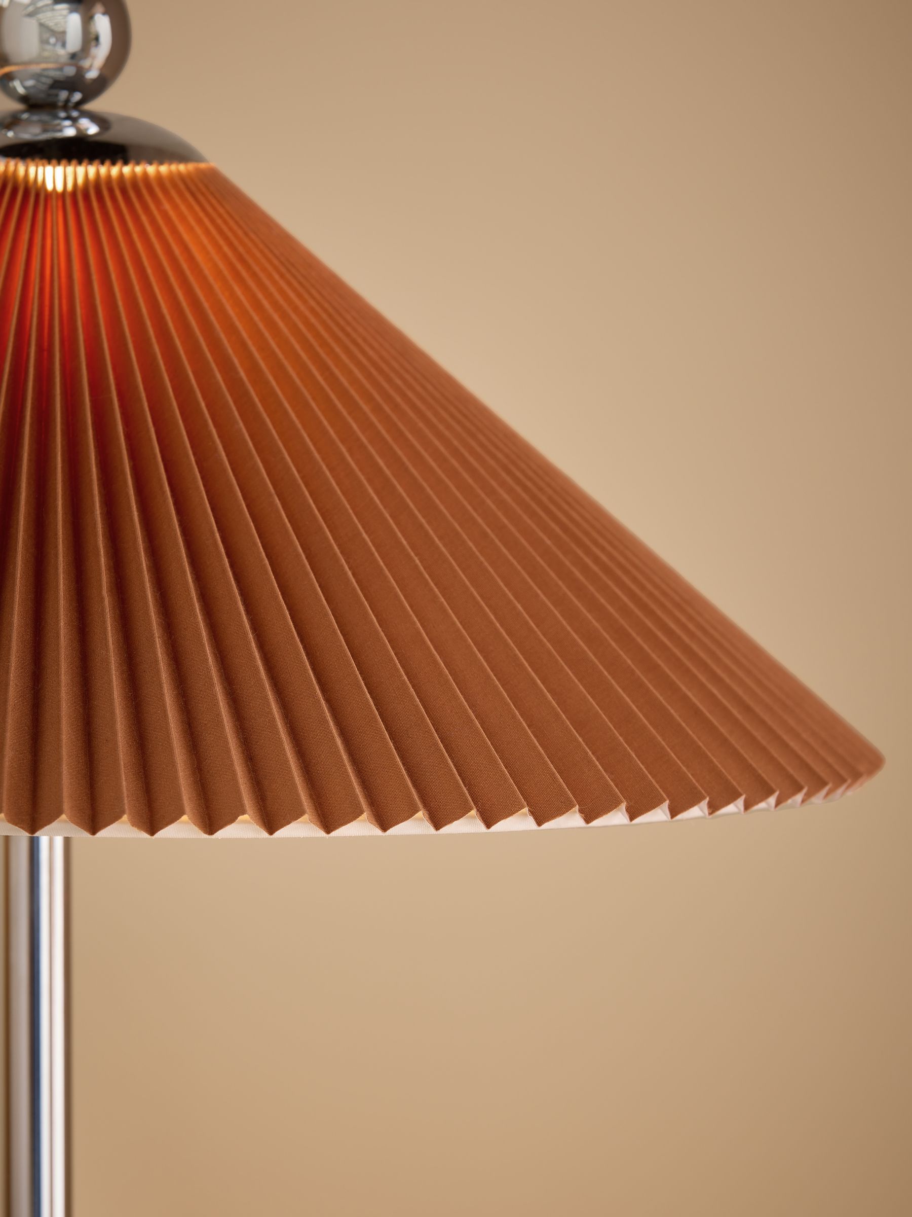 Jolene Floor Lamp in Silver/Rust Brown - Image 3 of 4