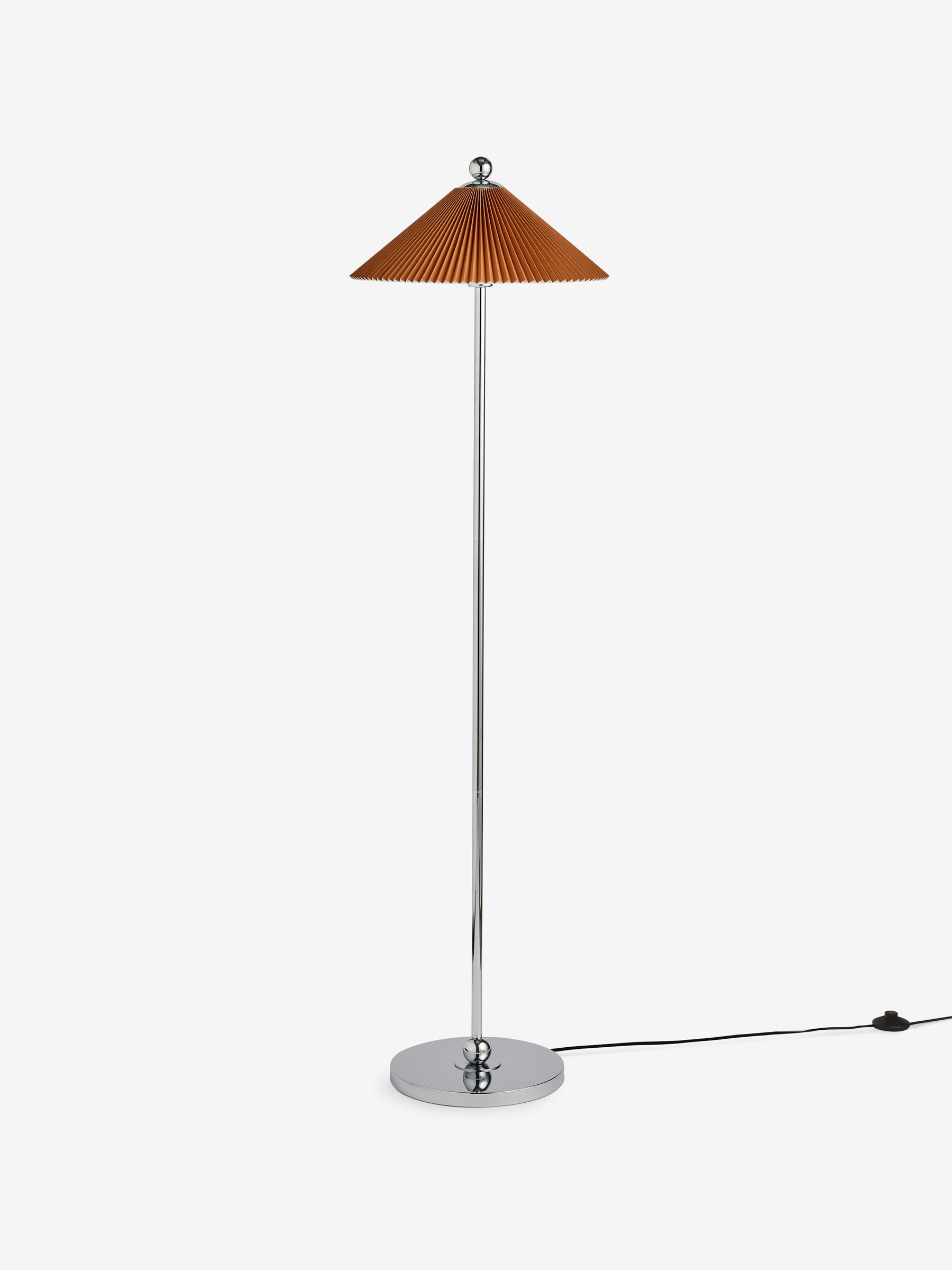 Jolene Floor Lamp in Silver/Rust Brown - Image 4 of 4