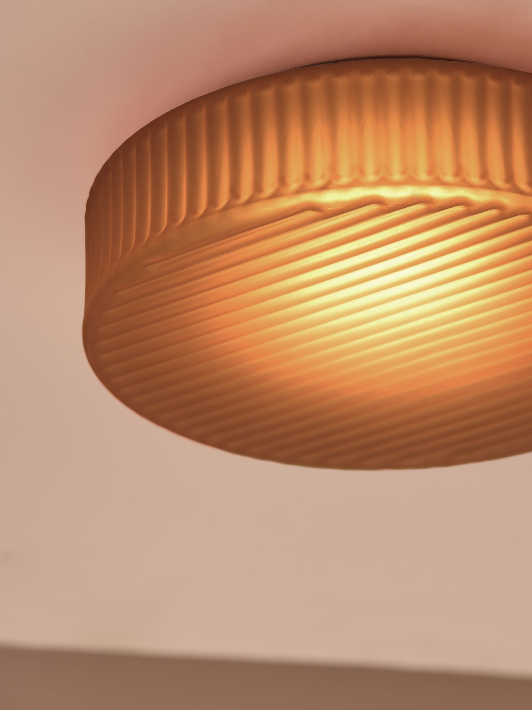 Alma Flush Light in Amber Brown - Image 2 of 5 Alma Flush Light in Amber Brown - Image 2 of 5