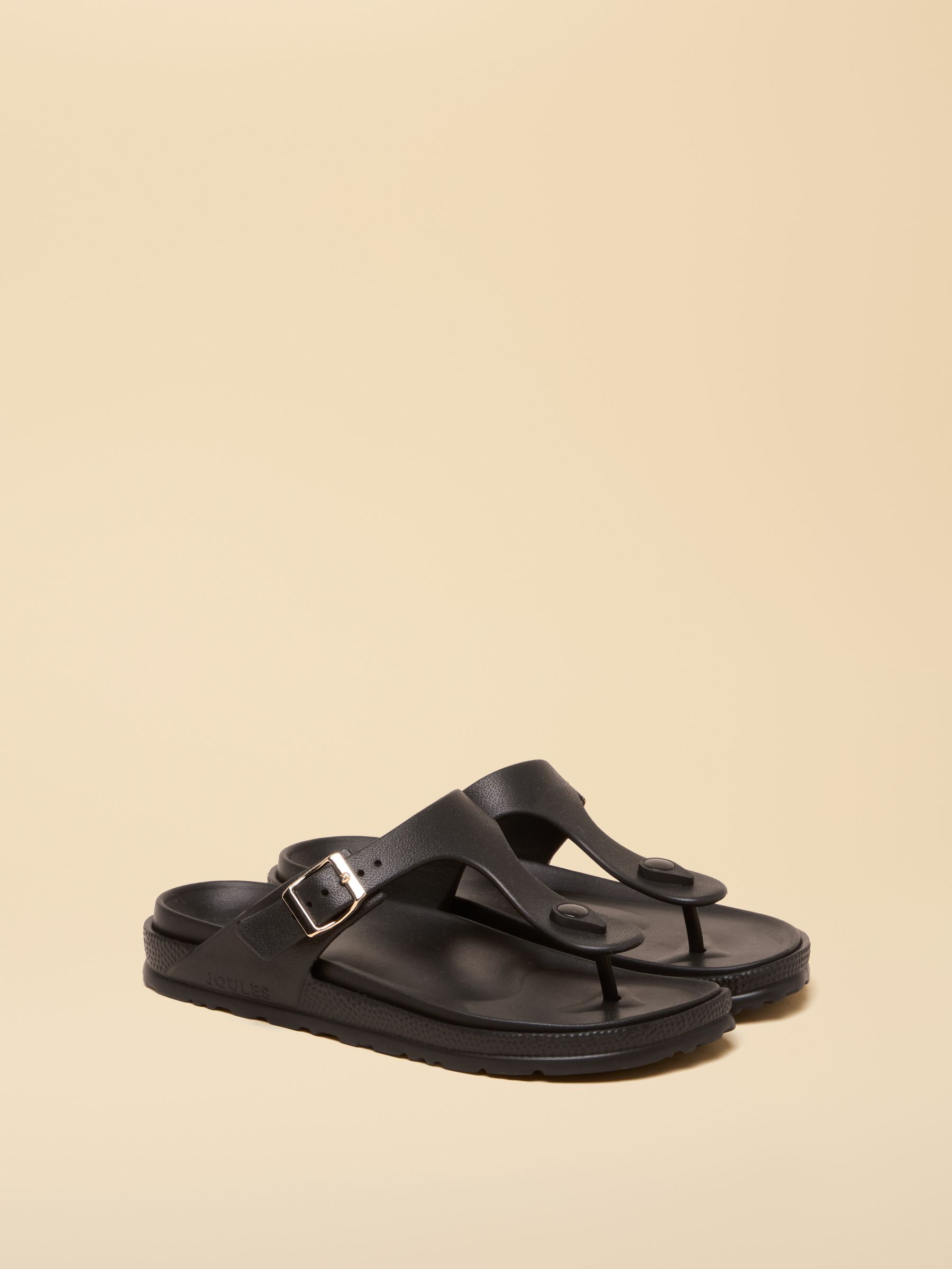 Soleil Black Buckle Flip Flop - Image 1 of 6