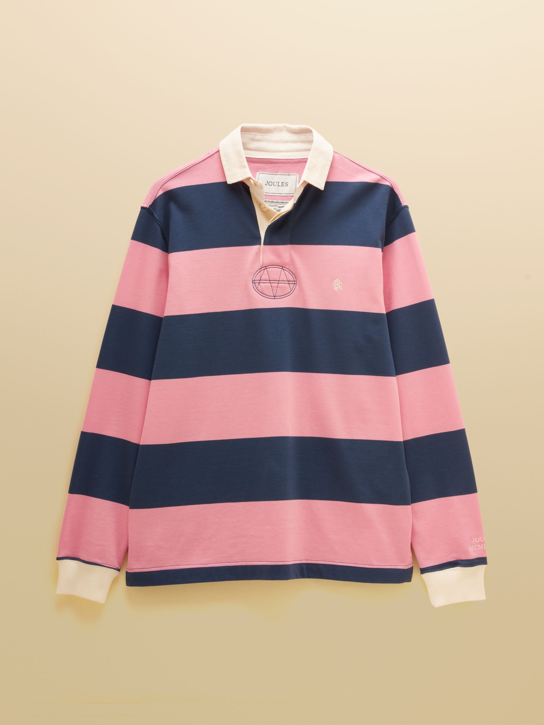Pink & Blue Striped Long Sleeve Rugby Shirt - Image 10 of 10 Pink & Blue Striped Long Sleeve Rugby Shirt - Image 10 of 10