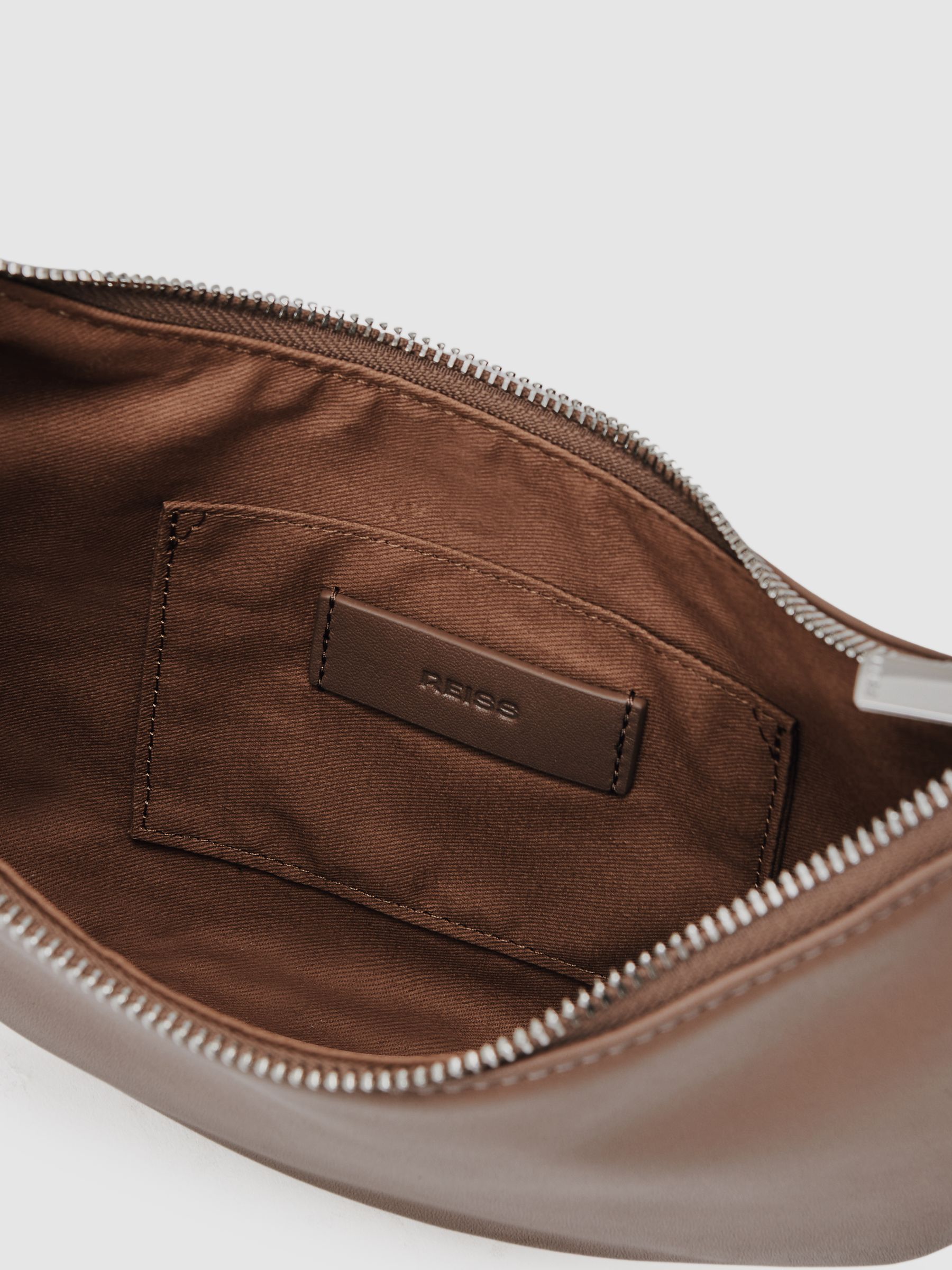 Reiss Leather Rope Strap Shoulder Bag in Neutral | REISS