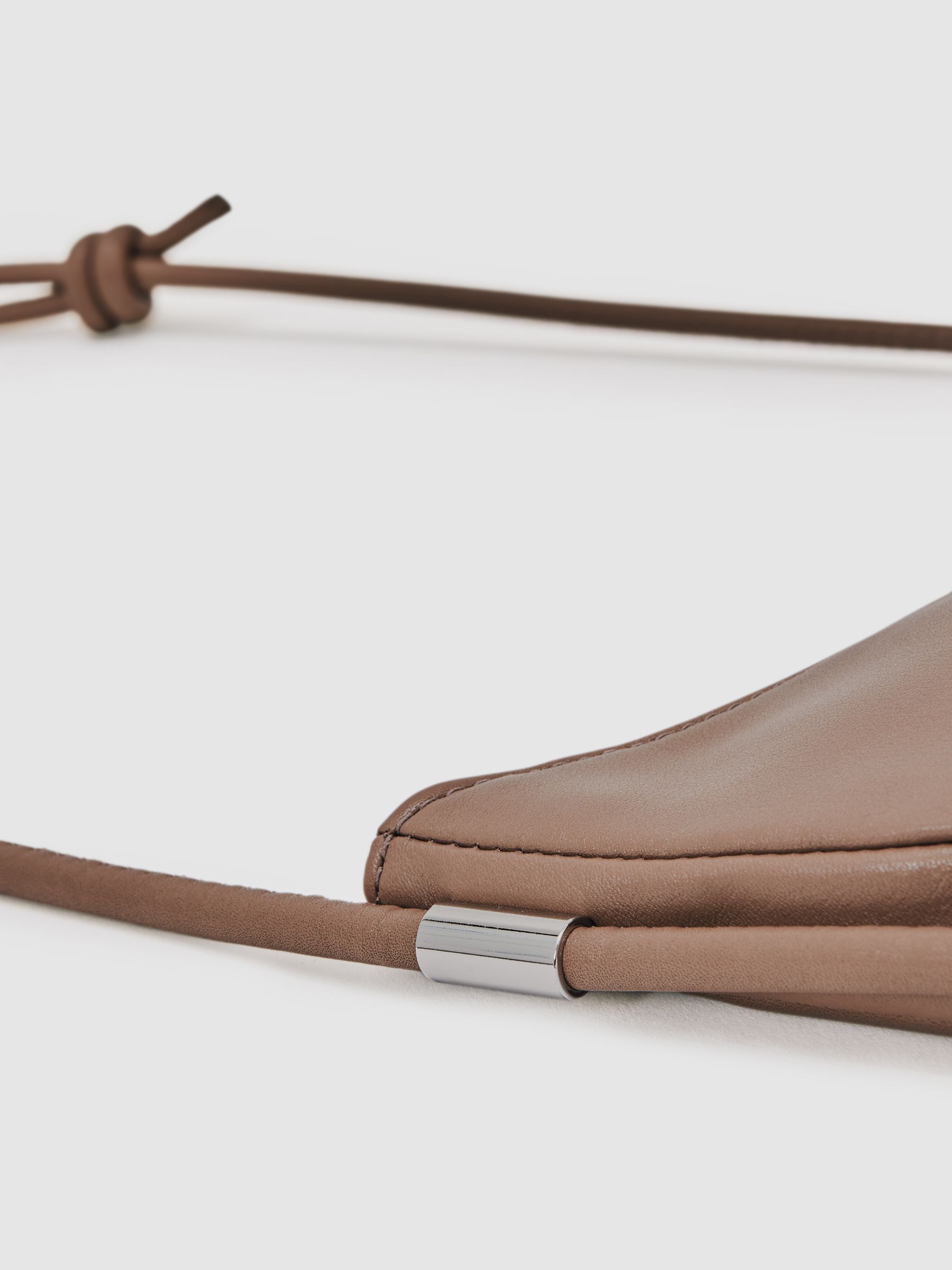 Leather Rope Strap Shoulder Bag in Neutral - Image 6 of 6