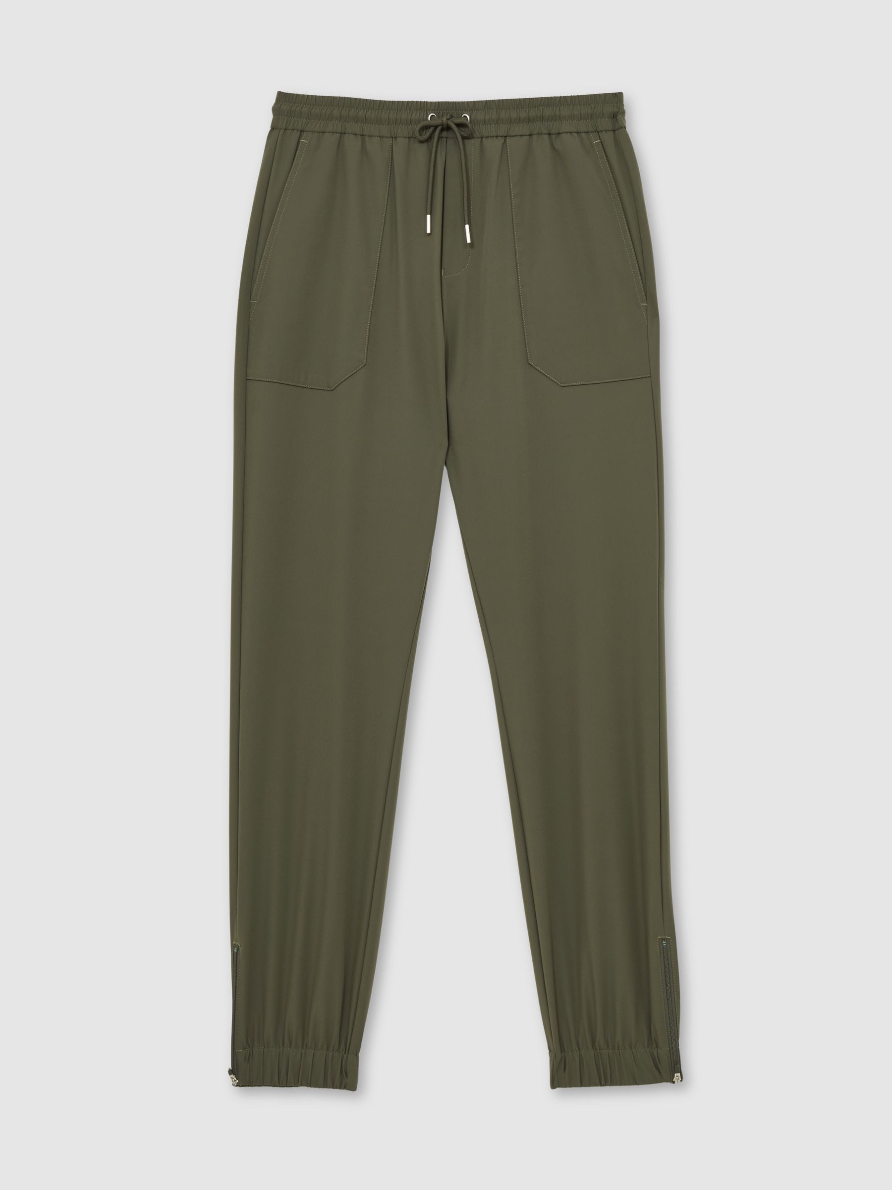 Stretch-Nylon Cuff Trousers in Green - Image 2 of 5
