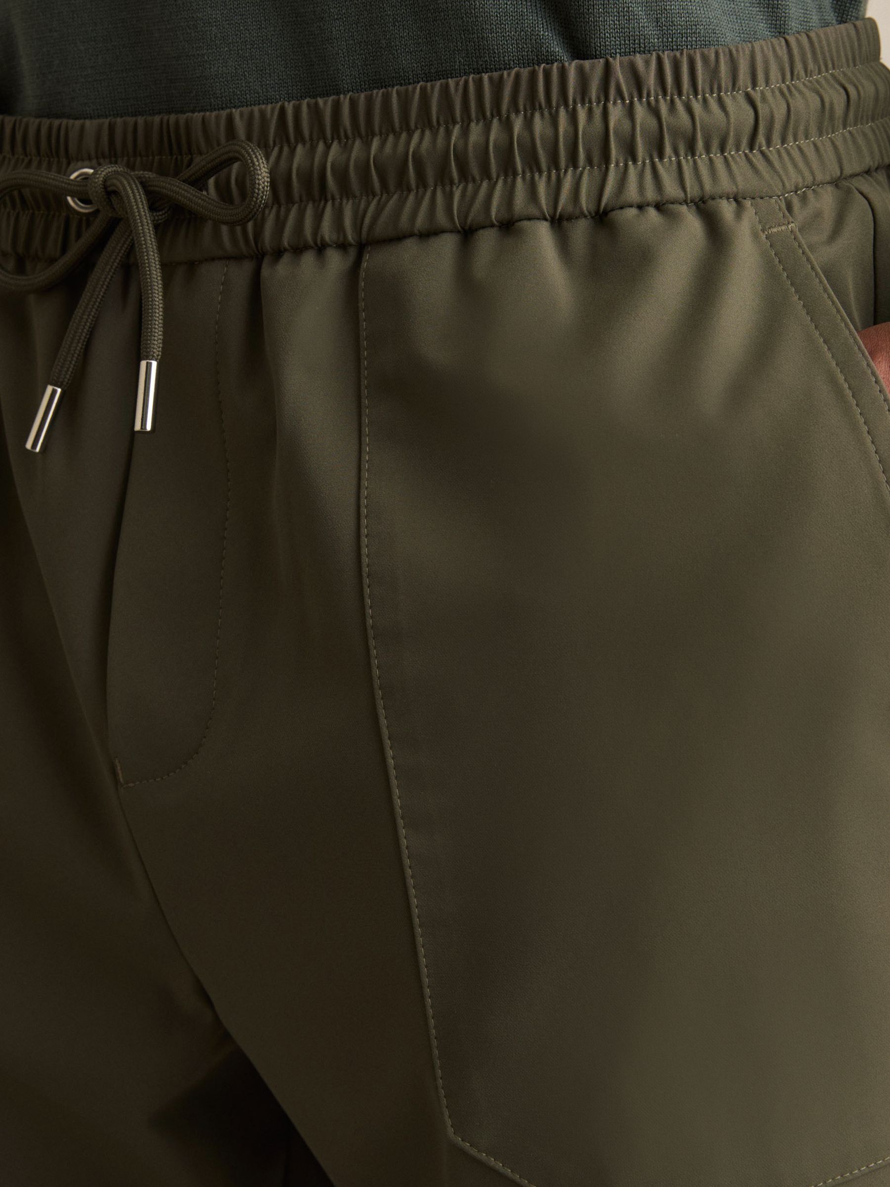 Stretch-Nylon Cuff Trousers in Green - Image 3 of 5