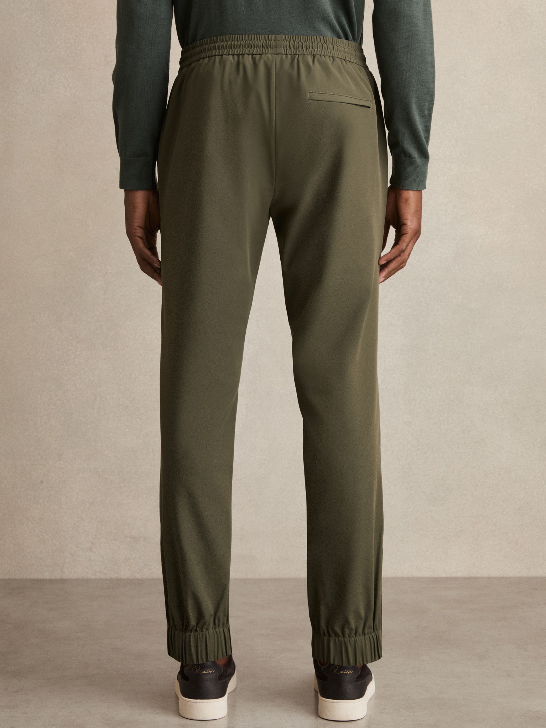 Stretch-Nylon Cuff Trousers in Green - Image 4 of 5