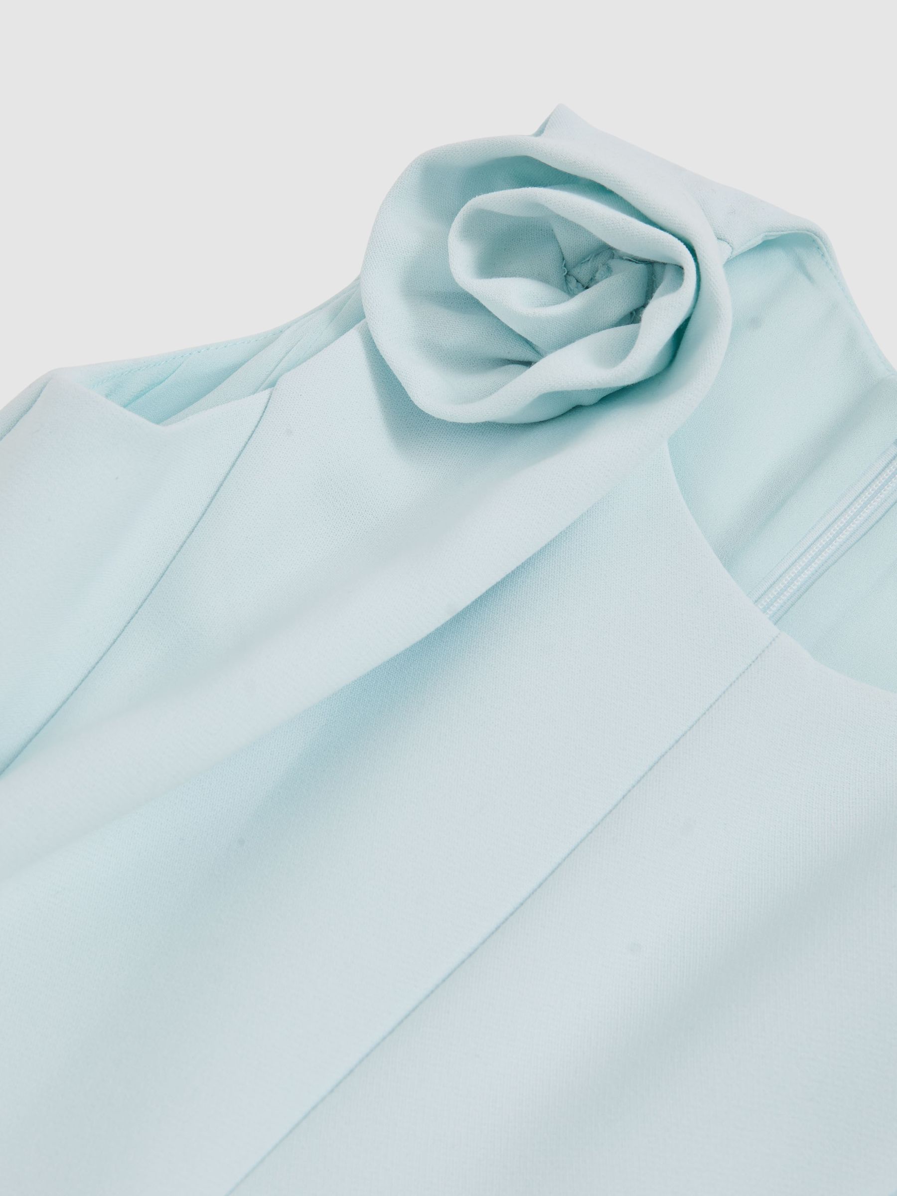 9-13 yrs Flower-Detail Fit-And-Flare Dress in Blue - Image 5 of 5