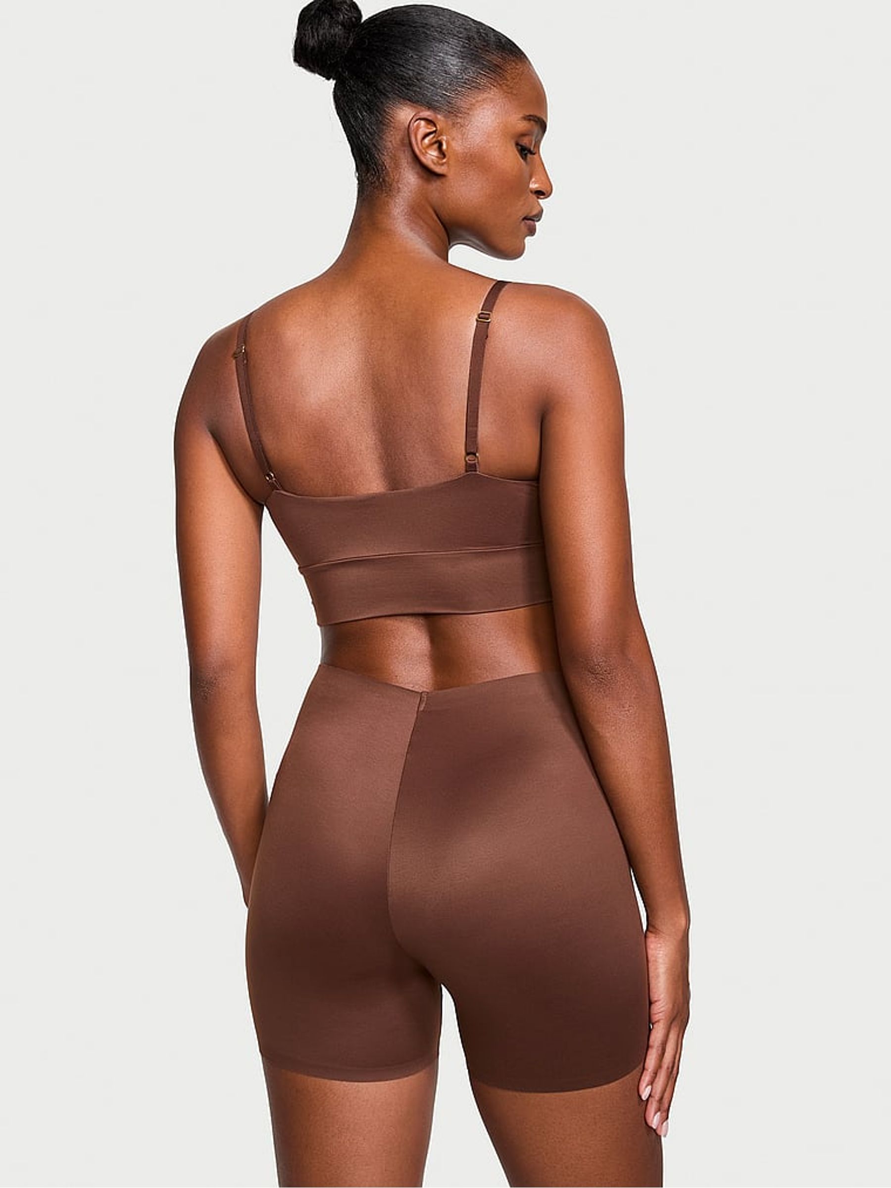 Ganache Brown BODYWEAR By Victoria with FeatherSoft™ Innovation Bike Shorts - Image 2 of 4