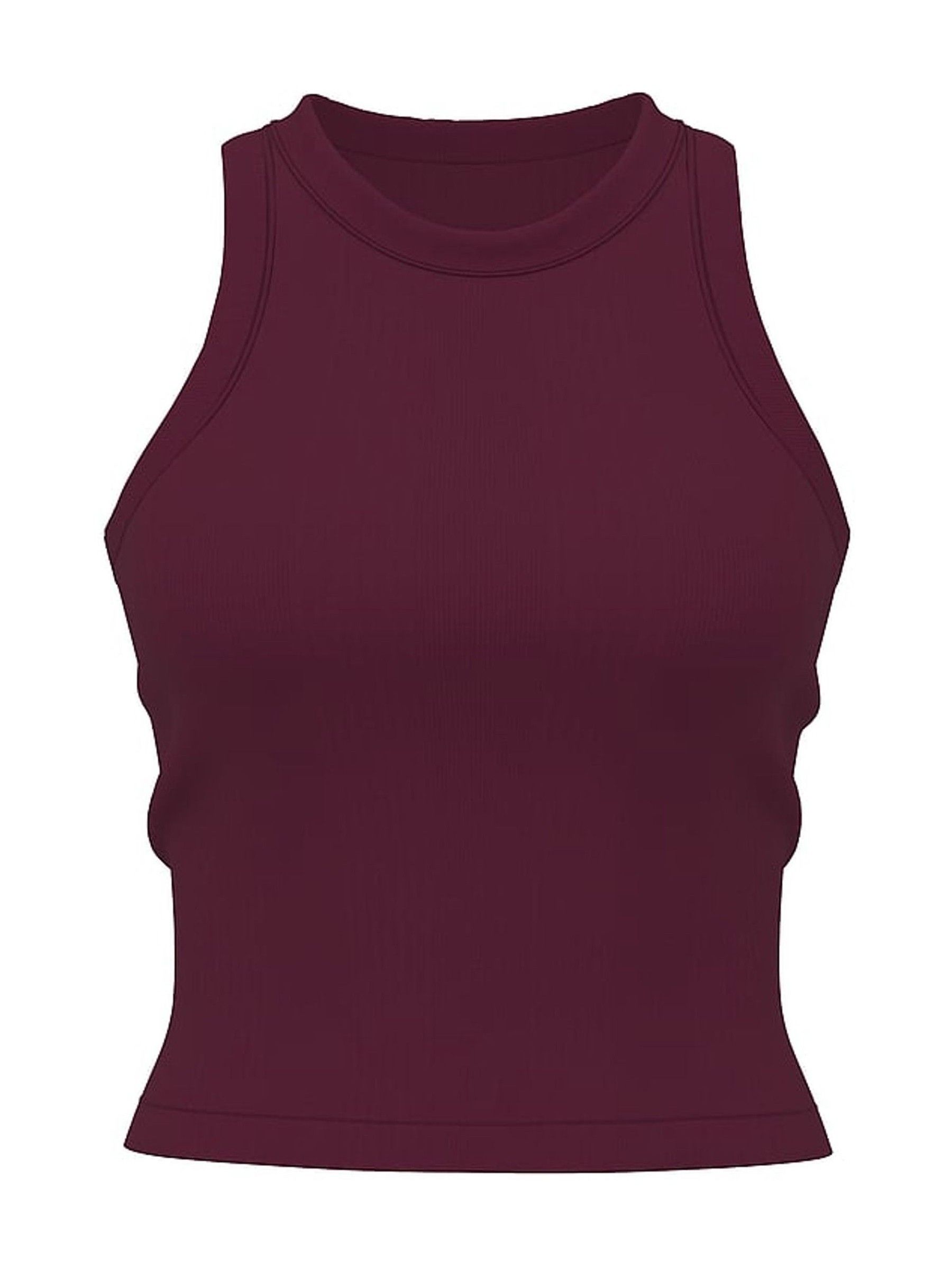 Purple Rose Ribbed Tank Top - Image 3 of 3