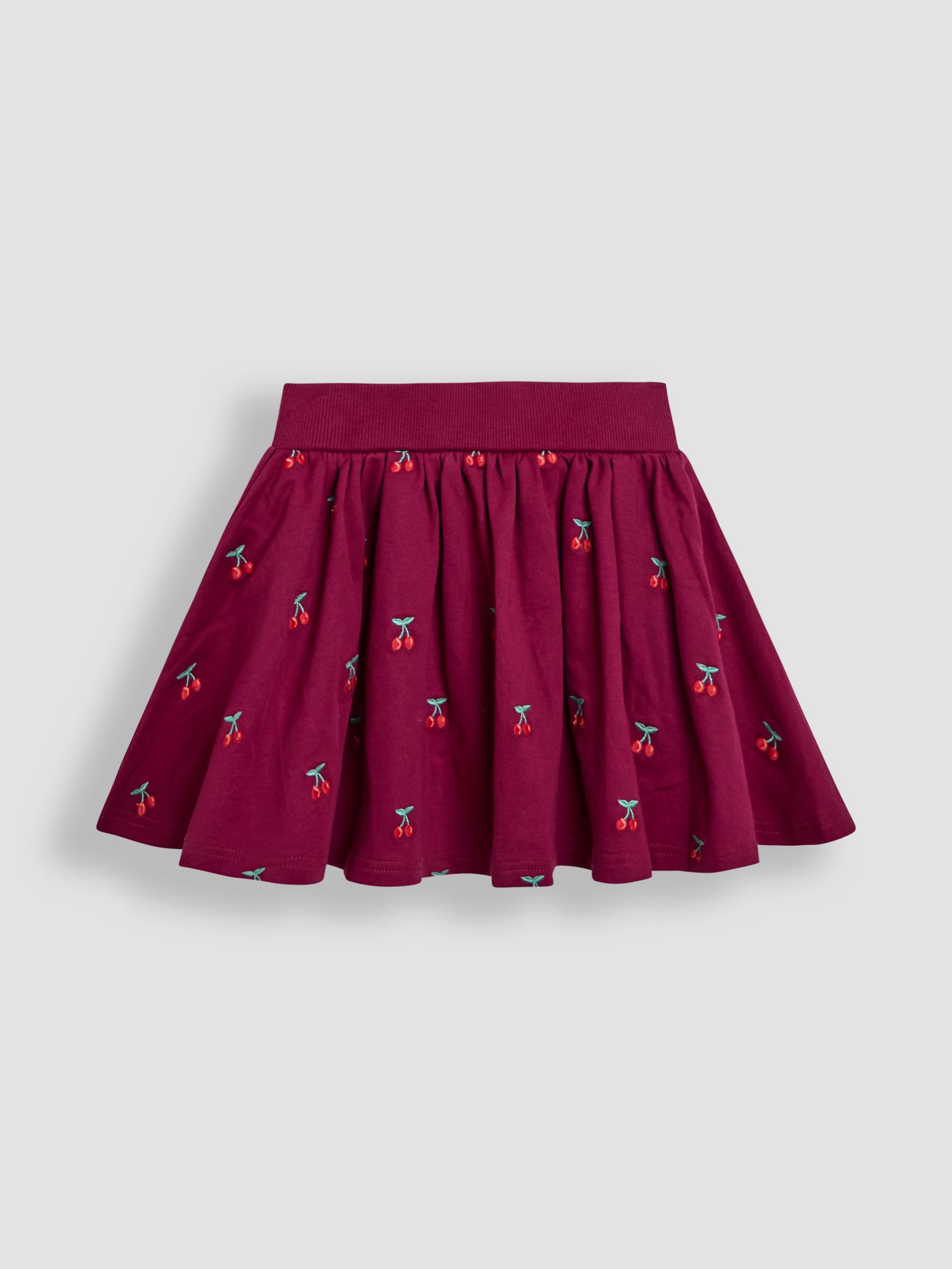 Berry Red Cherry Embroidered Sweatshirt & Skirt Set - Image 7 of 10