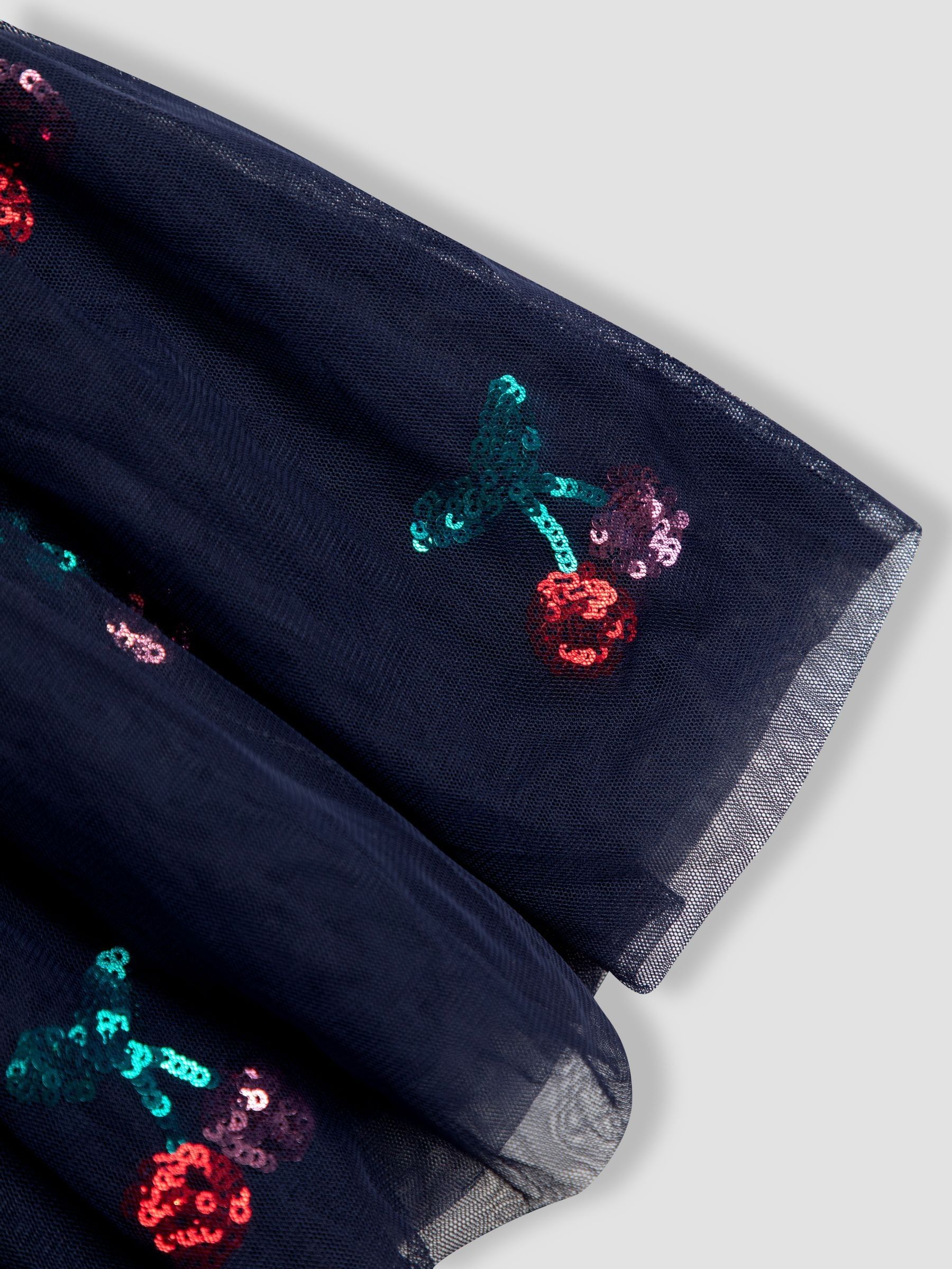 Blue Embroidered Sweatshirt & Tulle Skirt Set - Image 6 of 7