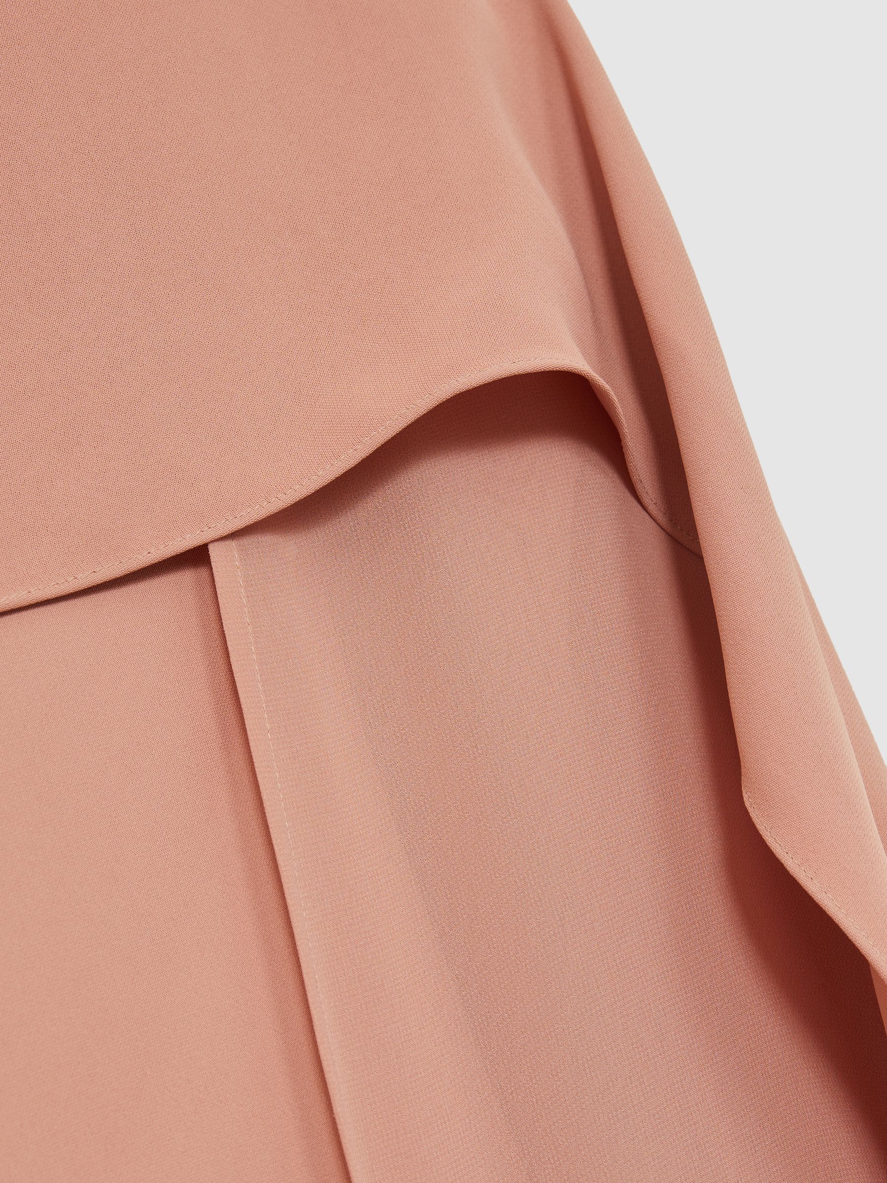Wide-Leg Cape Jumpsuit in Pink - Image 7 of 7