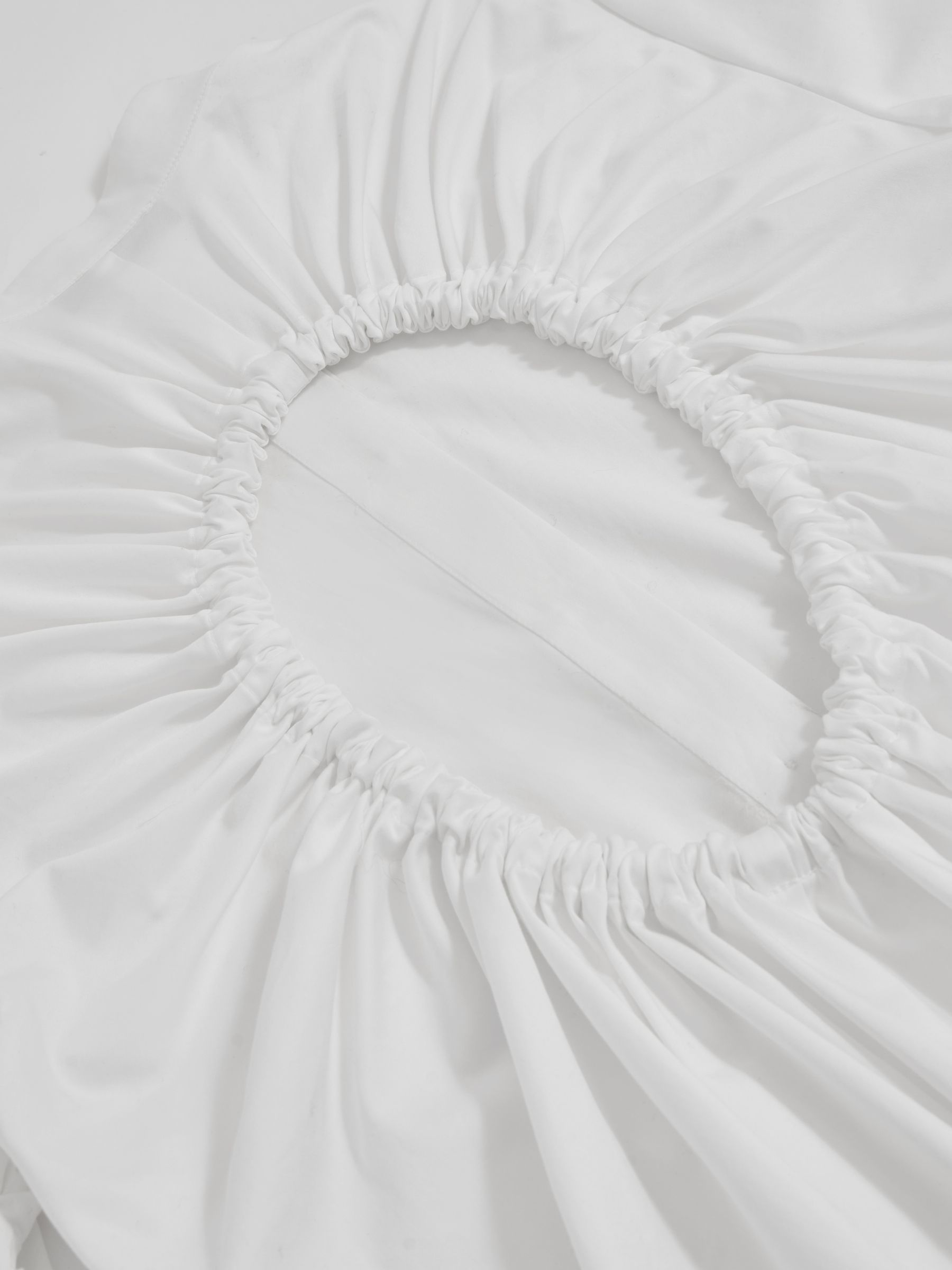 Cotton Gathered Cut-Out Shirt Dress with Stretch in Ivory - Image 6 of 6