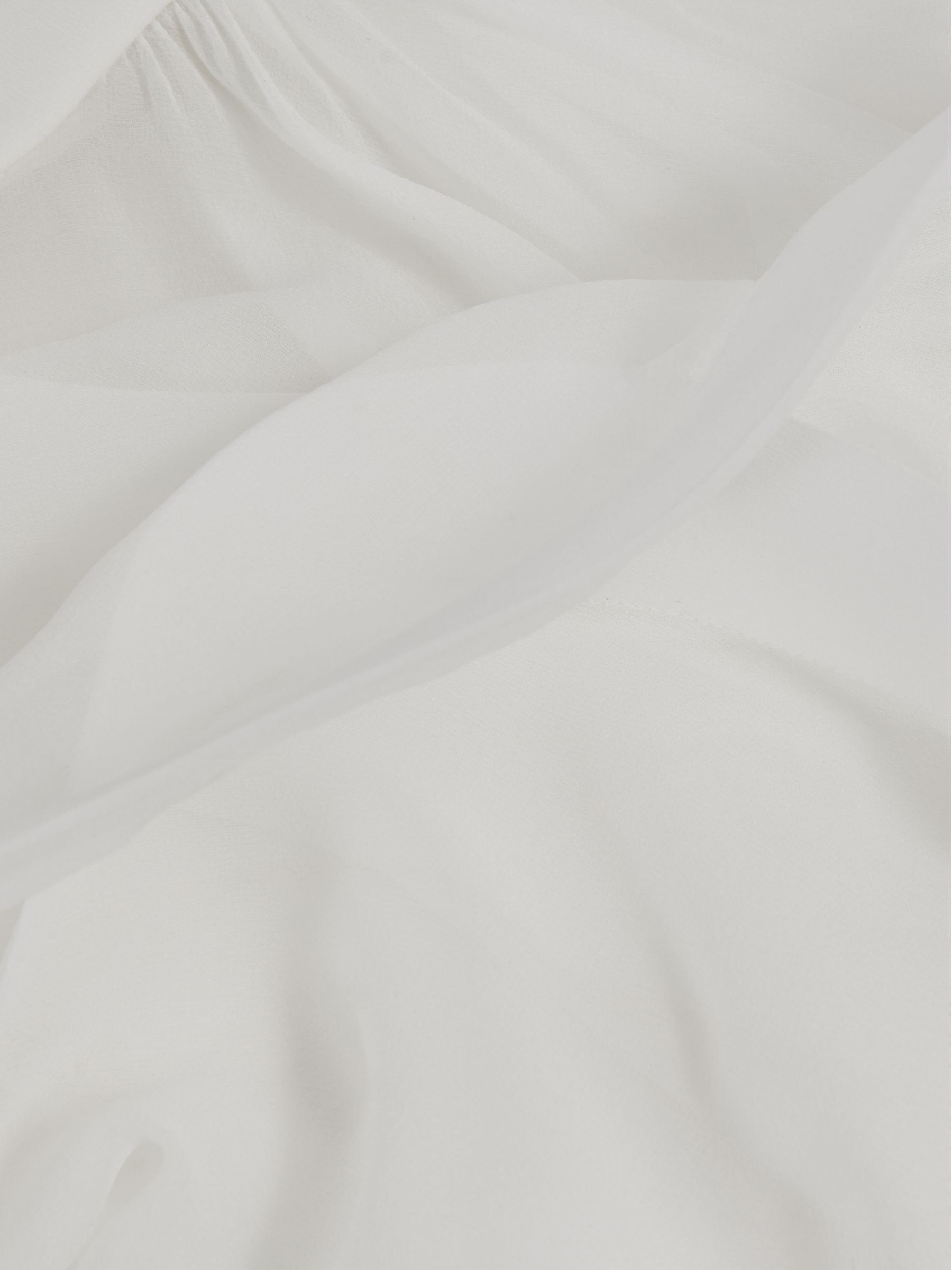 Silk Asymmetric-Ruffle Bandeau Top in Ivory - Image 7 of 7