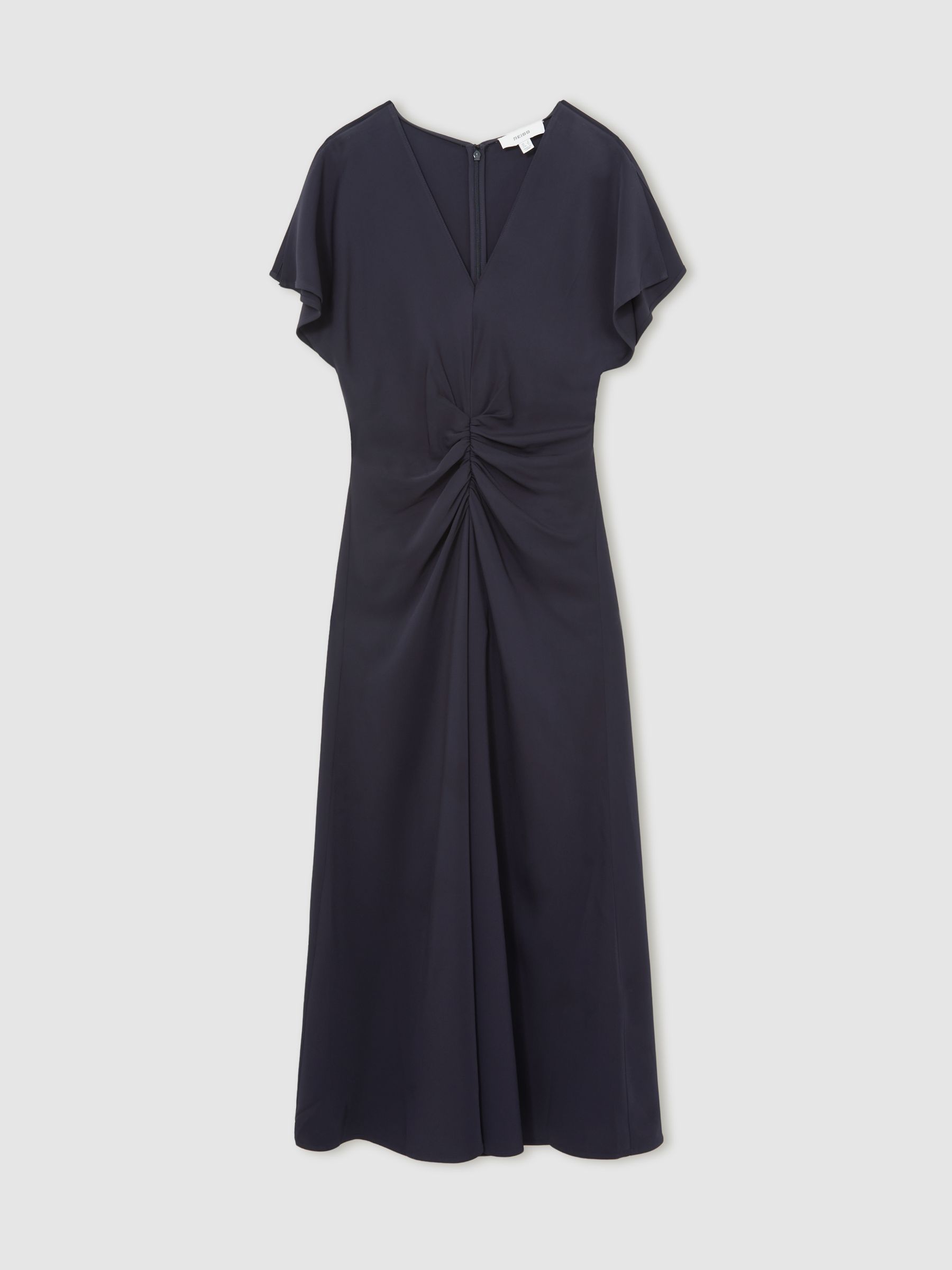 【海外限定】REISSワンピース☆Navy Rowe Ruched-Front Midi Dre Buy Reiss Navy Rowe Ruched-Front Midi Dress from the Next UK