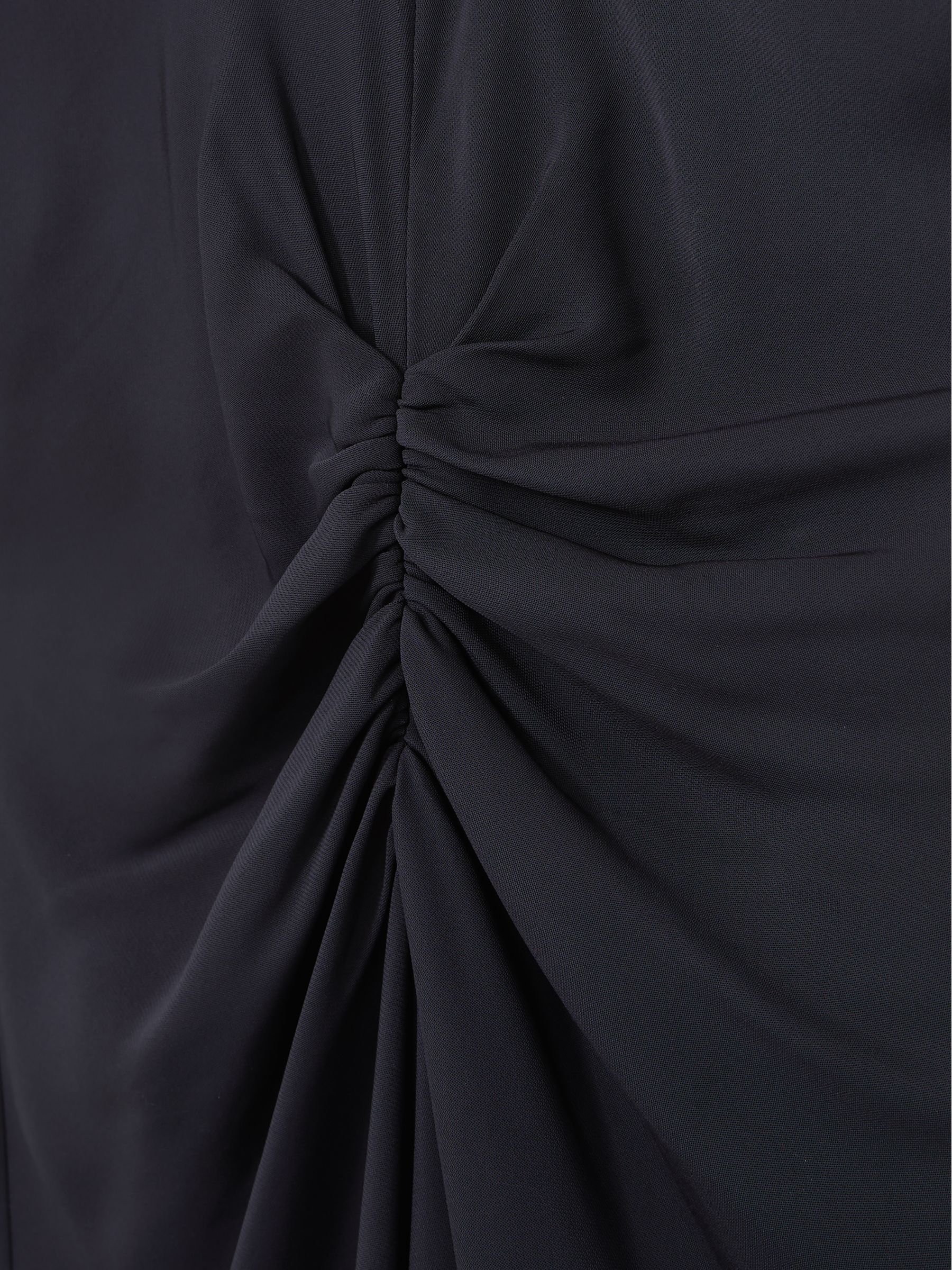 Ruched-Front Midi Dress in Navy - Image 7 of 7