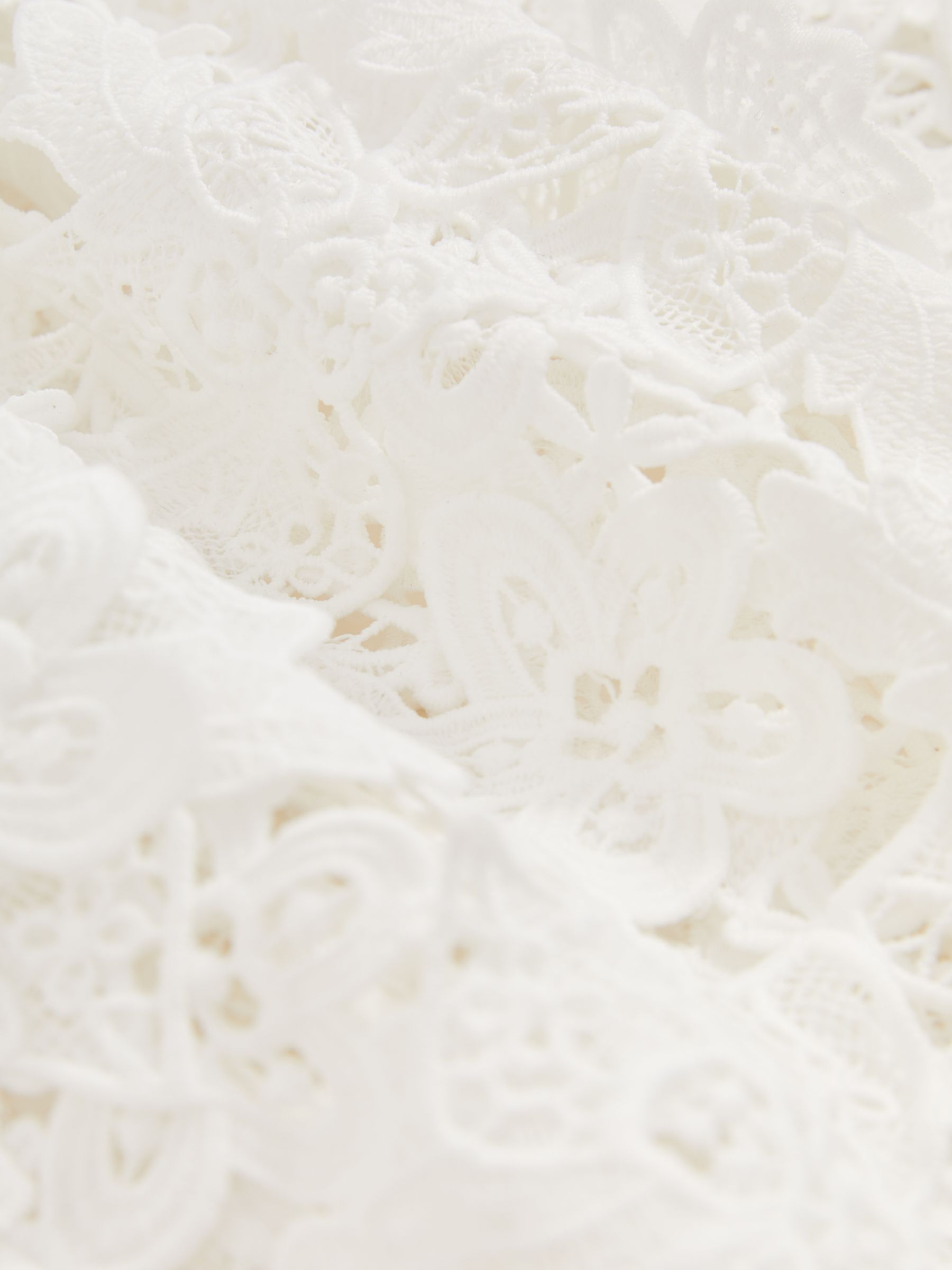 Cotton Cut Out Lace Cami Top in Ivory - image 4