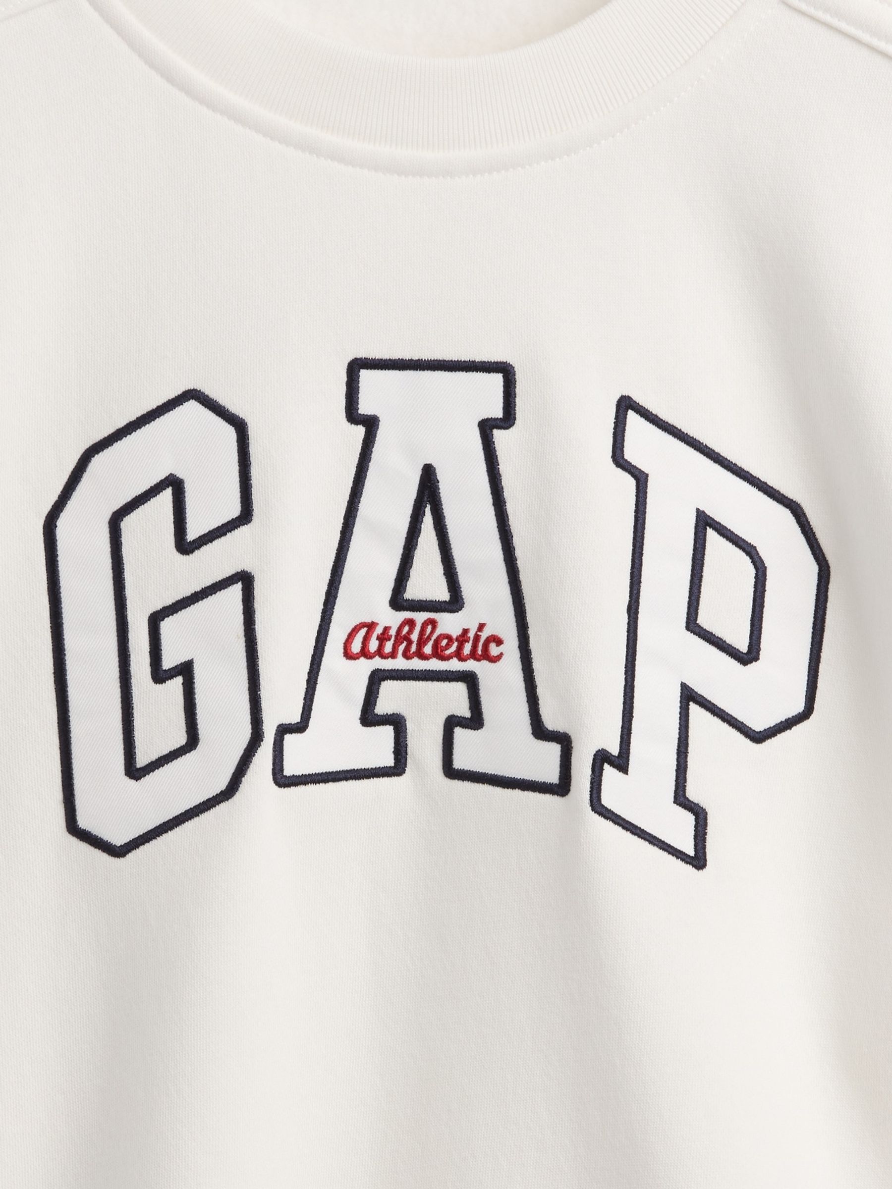 White VintageSoft Cropped Elbow-Sleeve Sweatshirt - Image 4 of 4