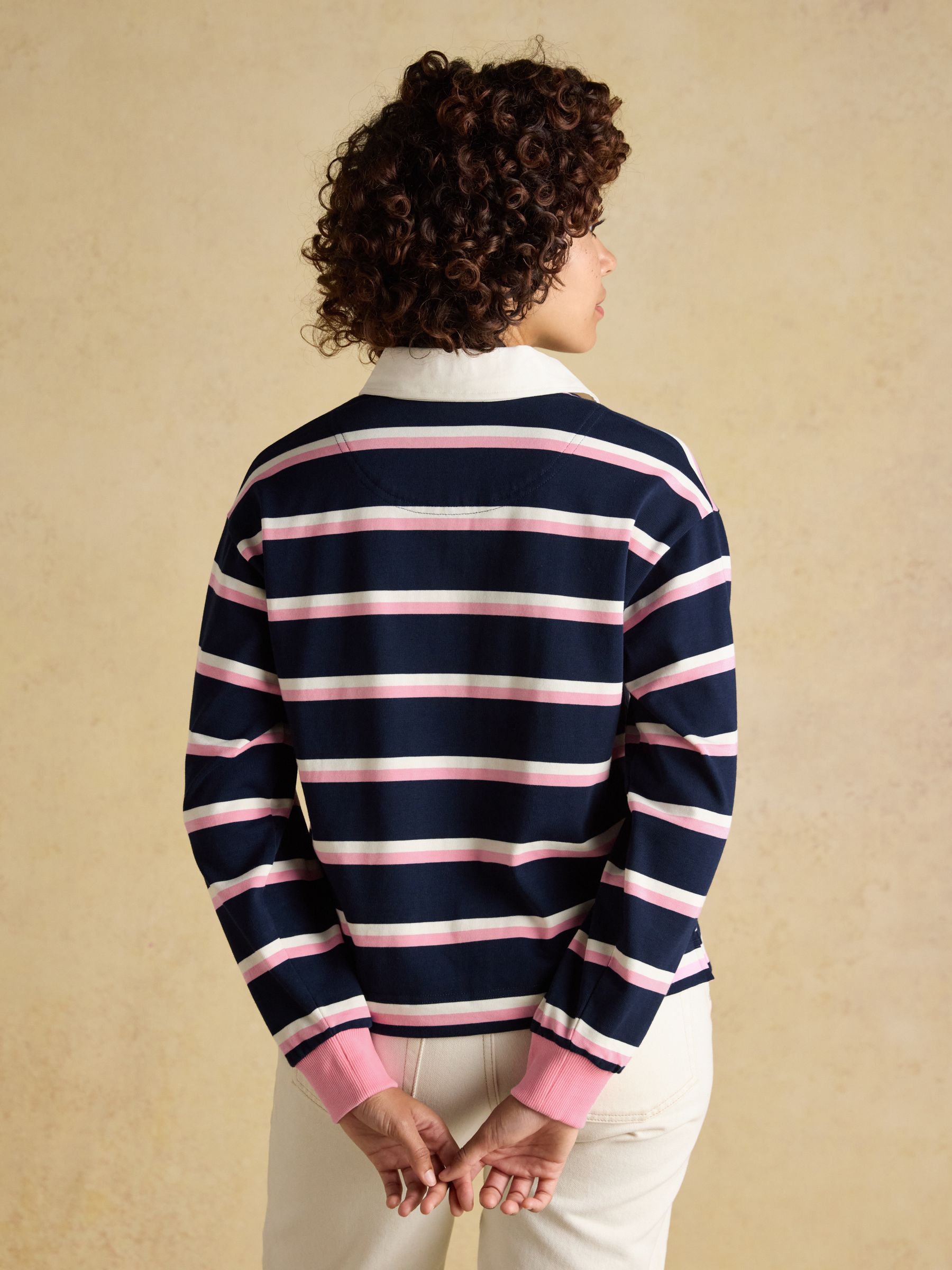 Lara Navy &  Pink Striped Rugby Shirt - Image 2 of 11