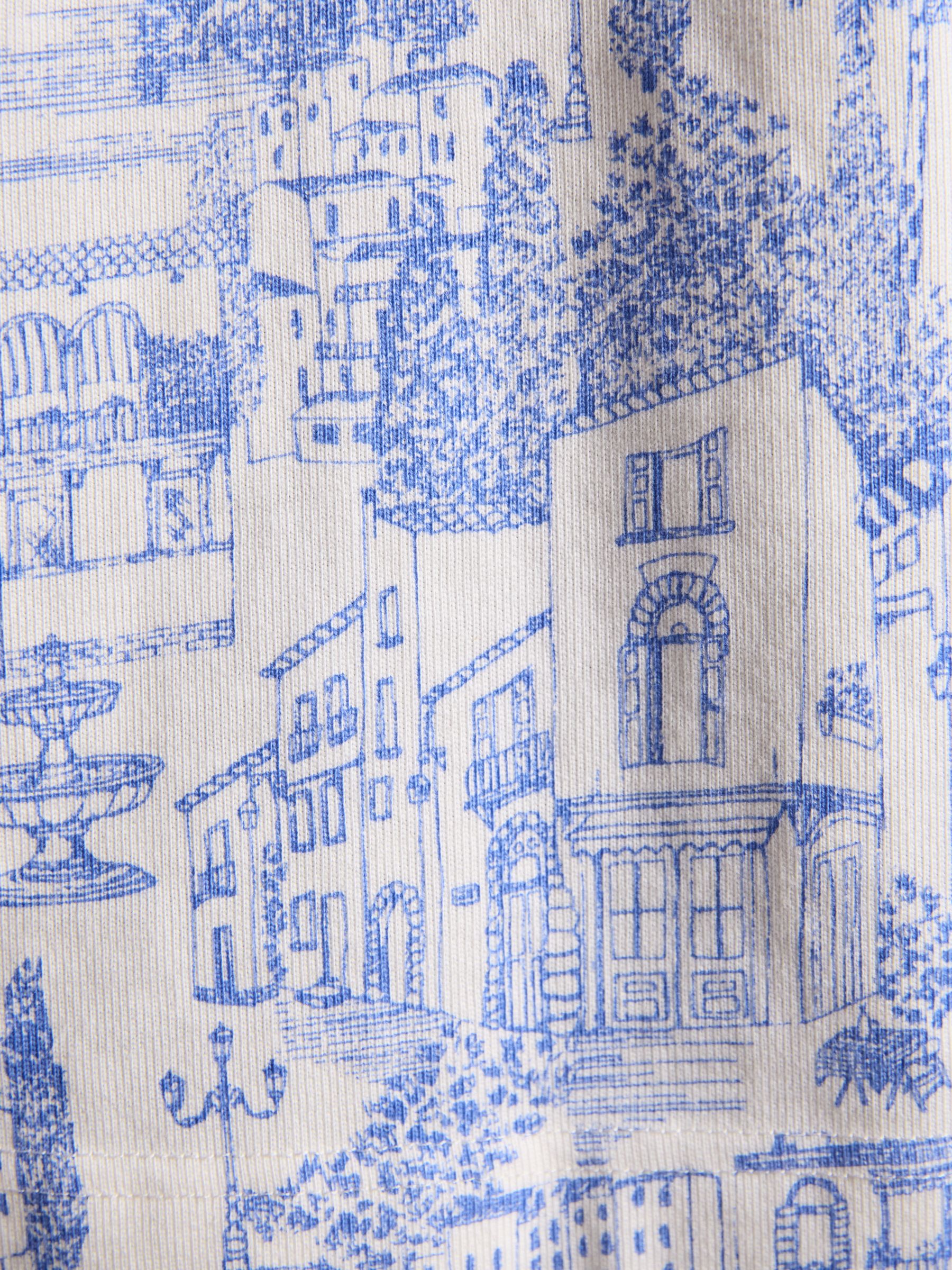 Lara Blue Toile Print Striped Rugby Shirt - Image 10 of 11