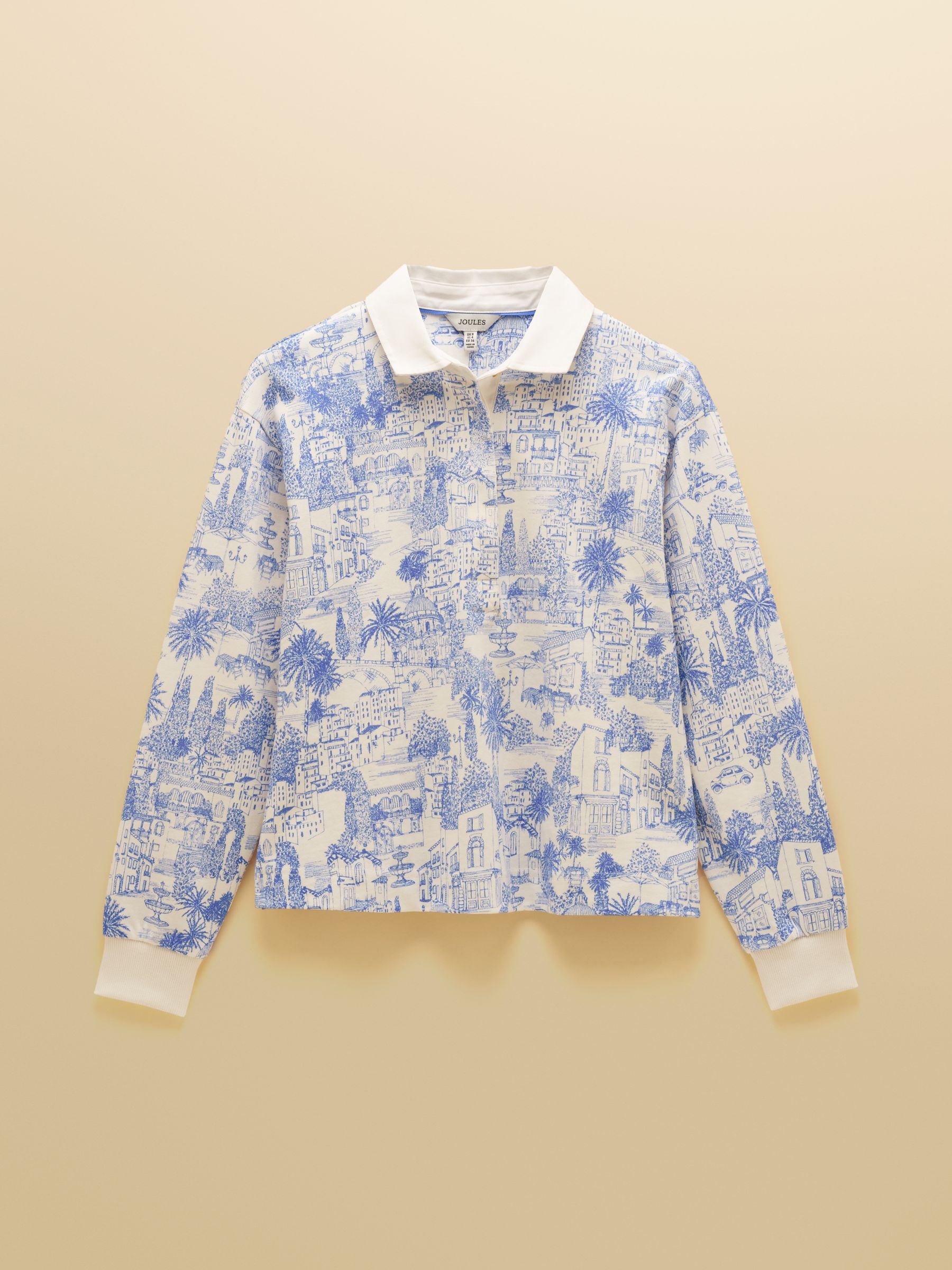 Lara Blue Toile Print Rugby Shirt - Image 9 of 9