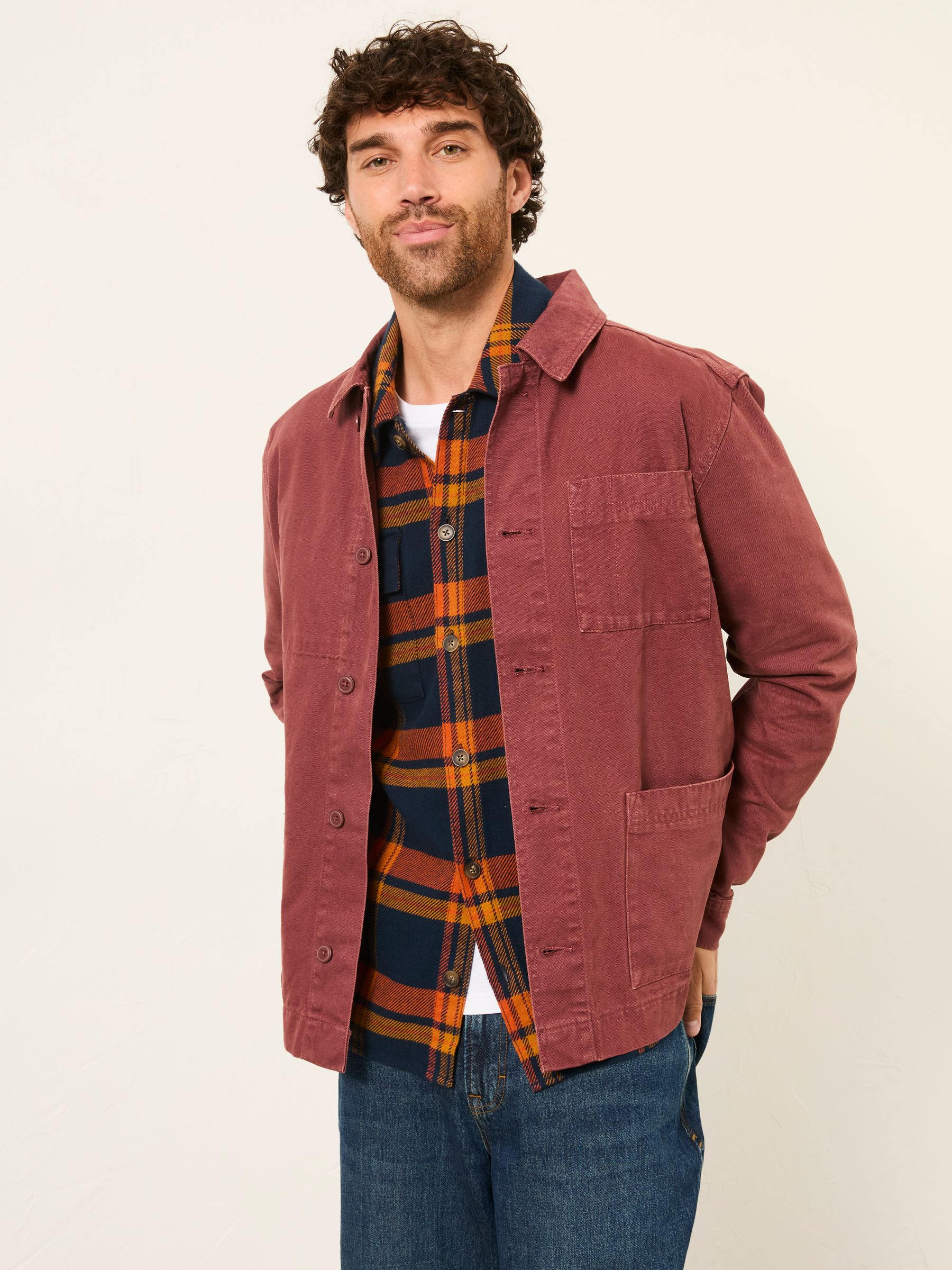 Vintage Red Canvas Worker Jacket - Image 3 of 8