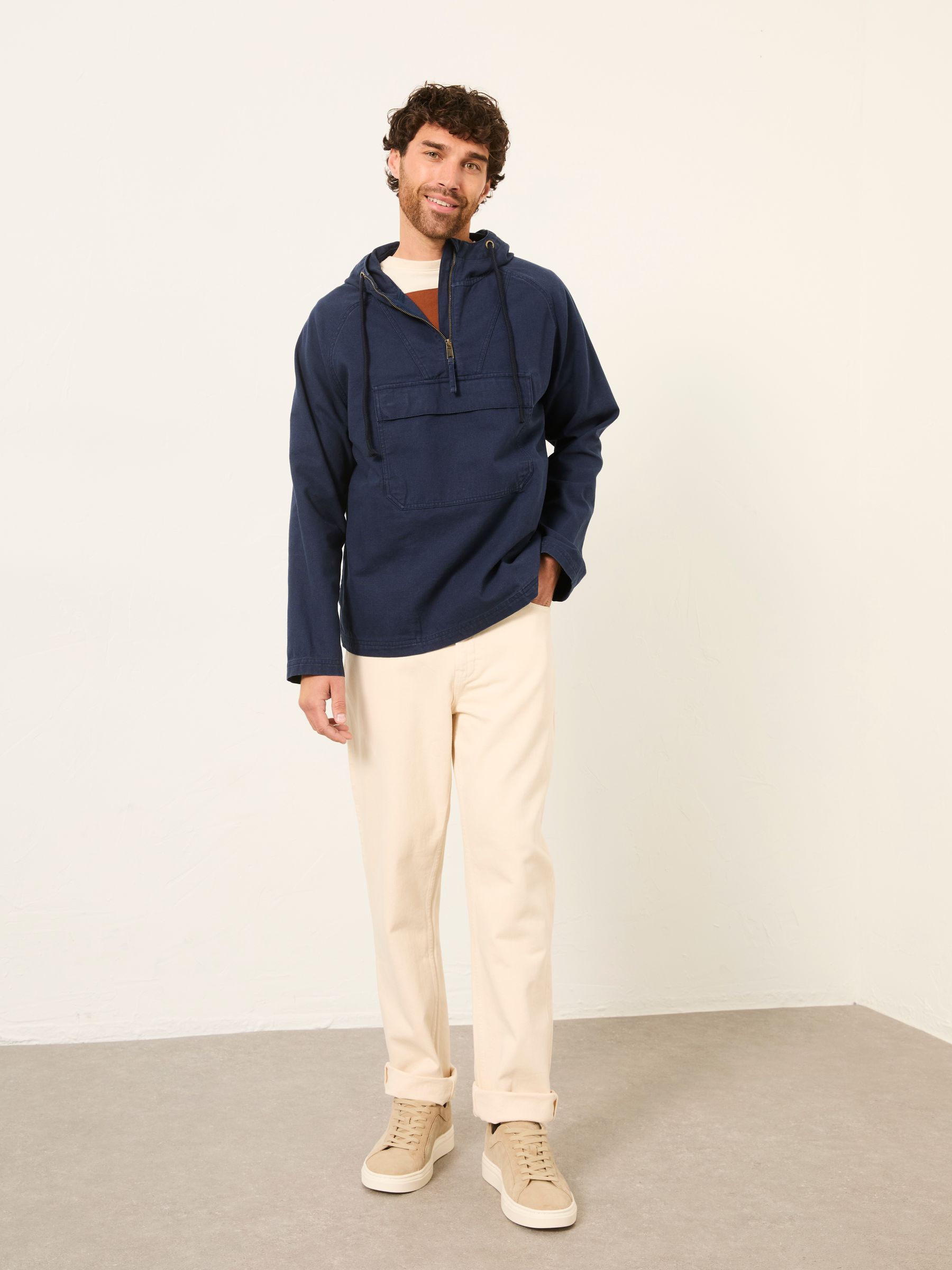 Indigo Blue Canvas Overhead Smock Jacket - Image 3 of 6
