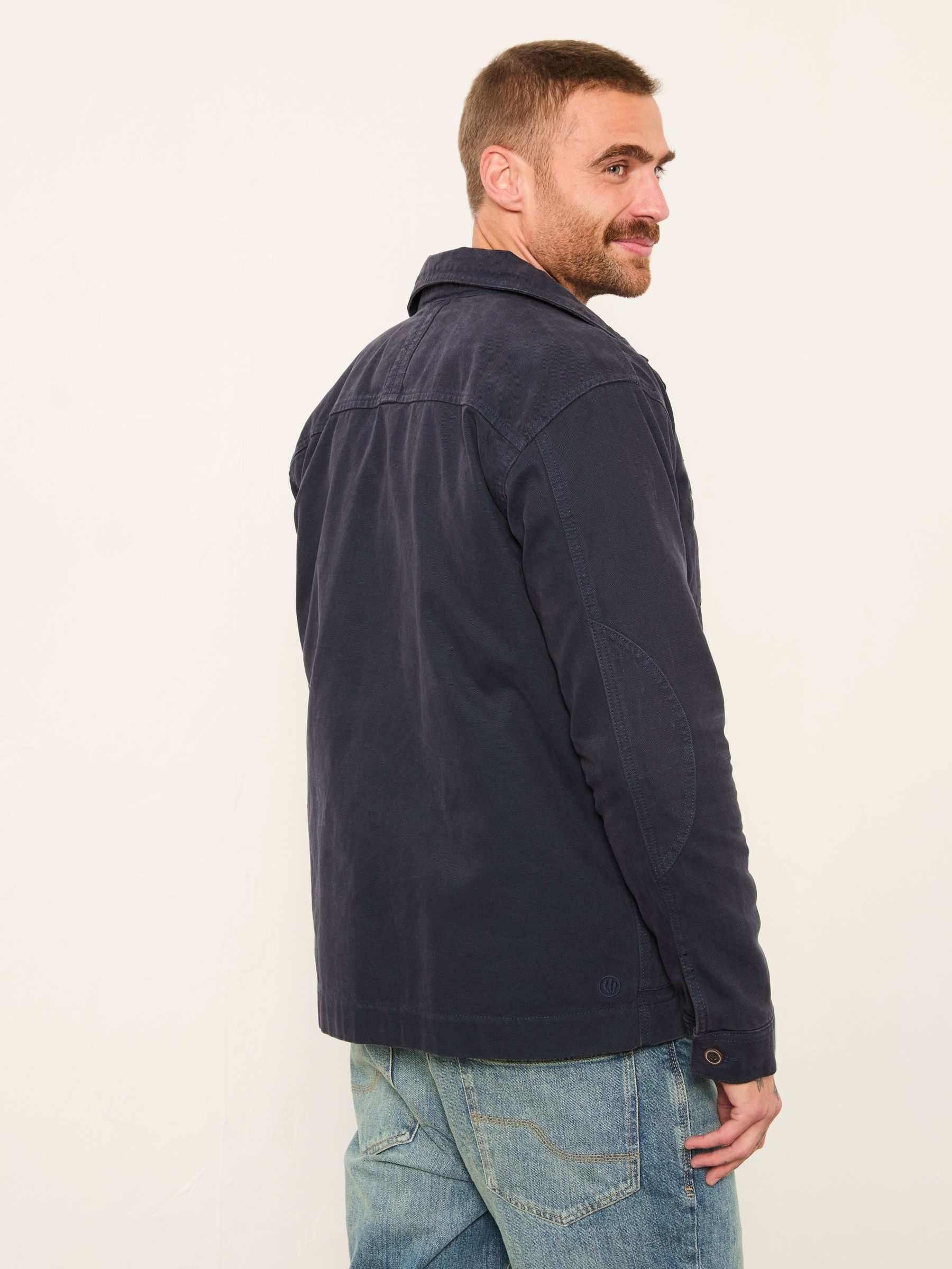 Navy Canvas Worker Jacket - Image 2 of 6